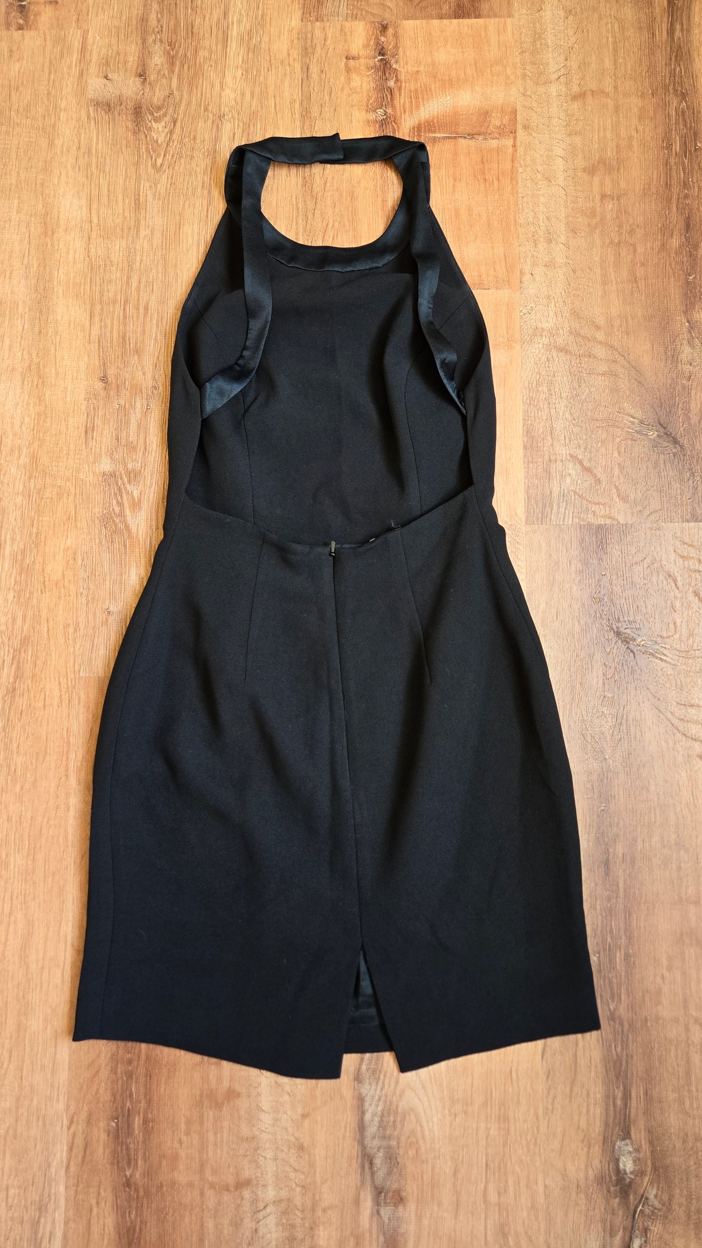 Cache backless black cocktail dress