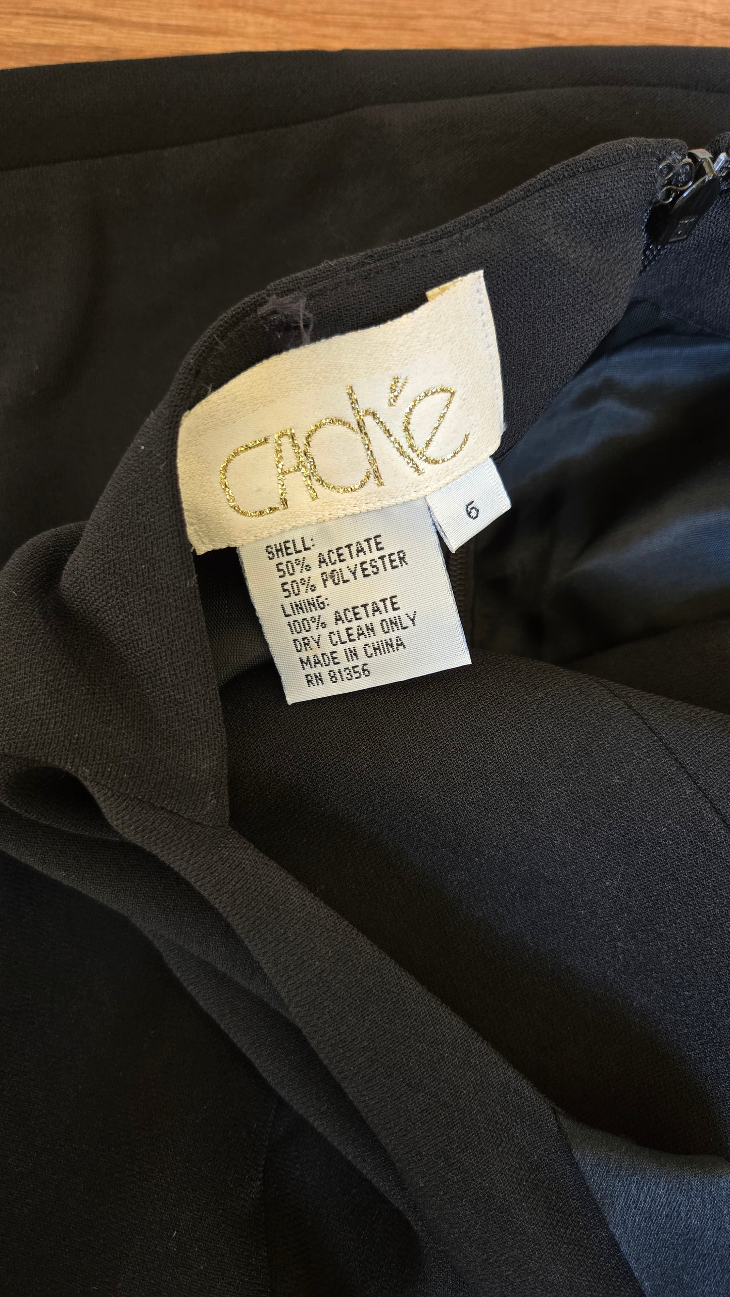 Cache backless black cocktail dress