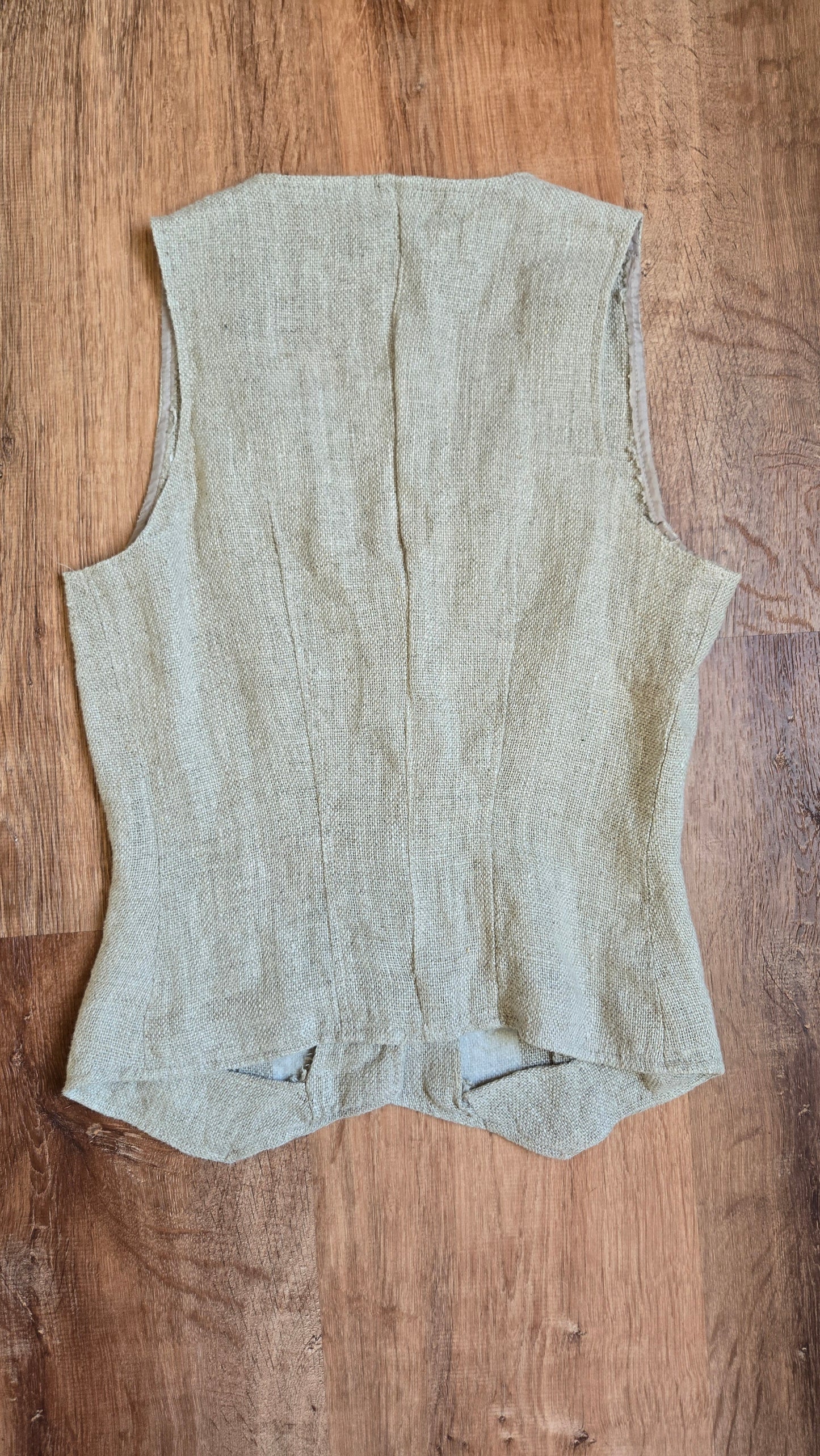 Oatmeal woven cropped vest