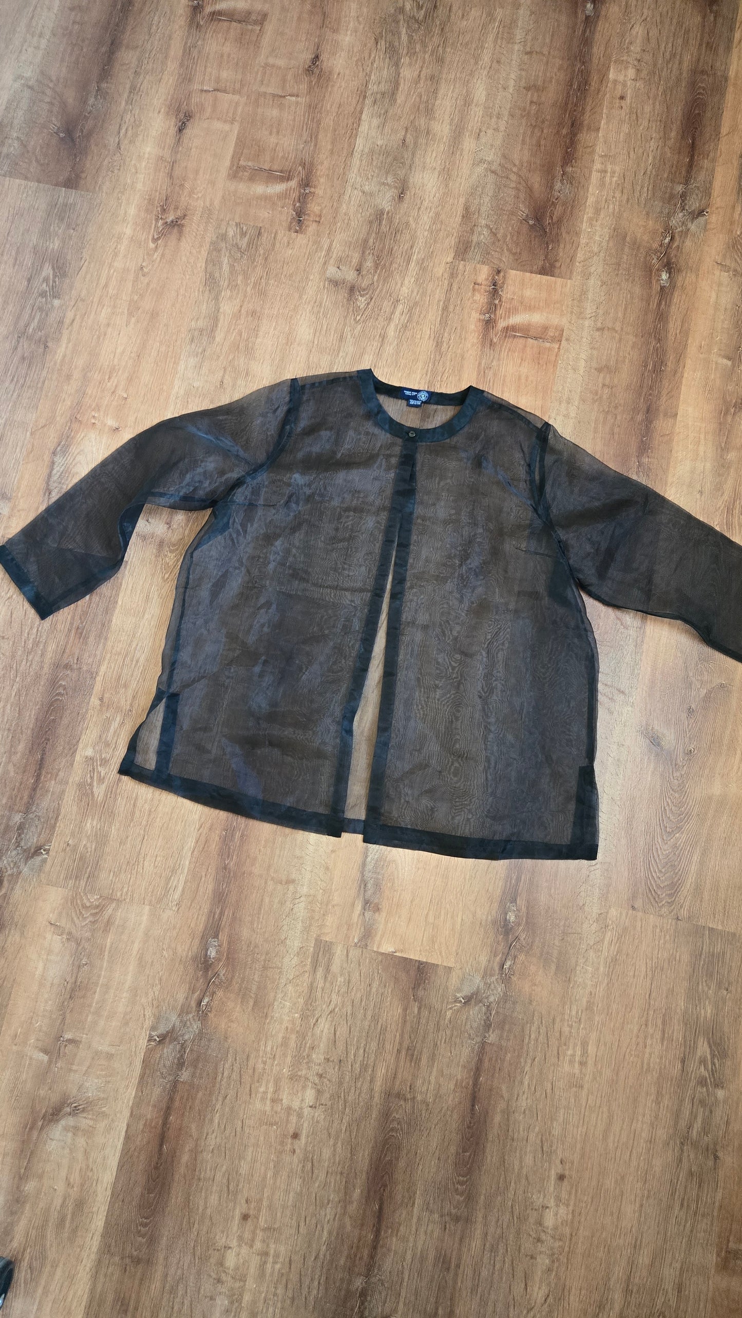 Venezia black sheer jacket top