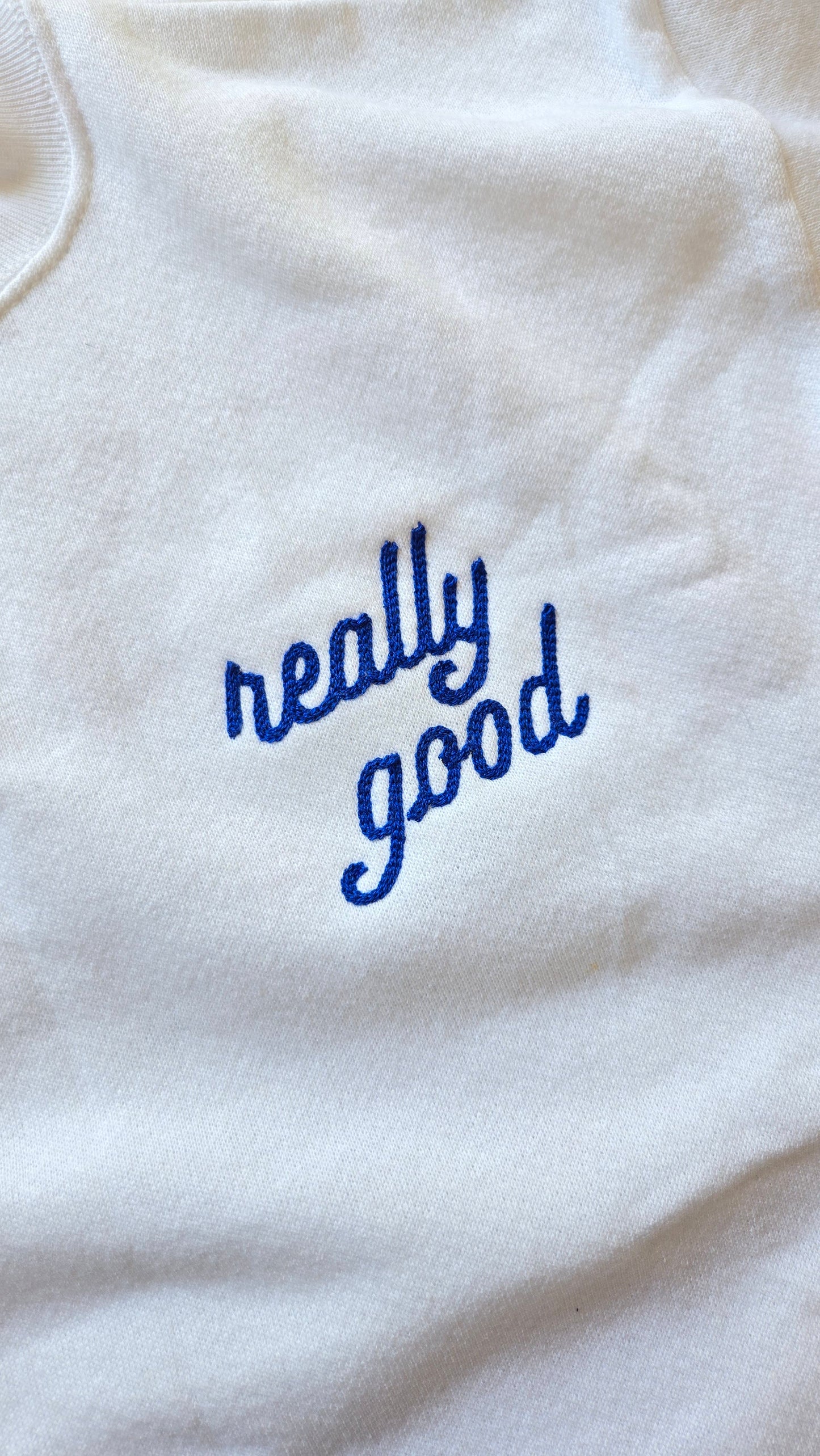 Really Good sweatshirt - white & navy