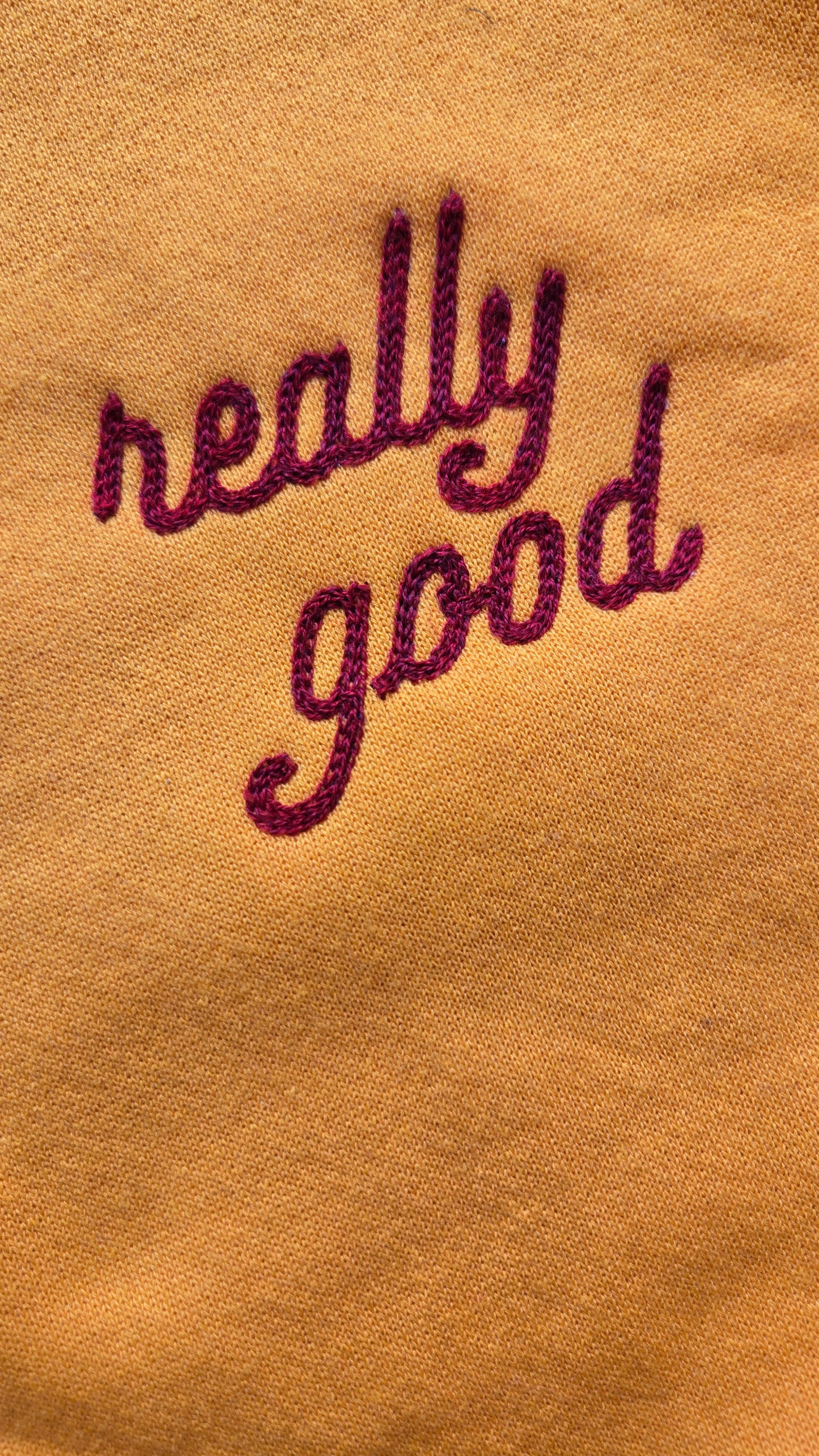 Really Good sweatshirt - gold & red