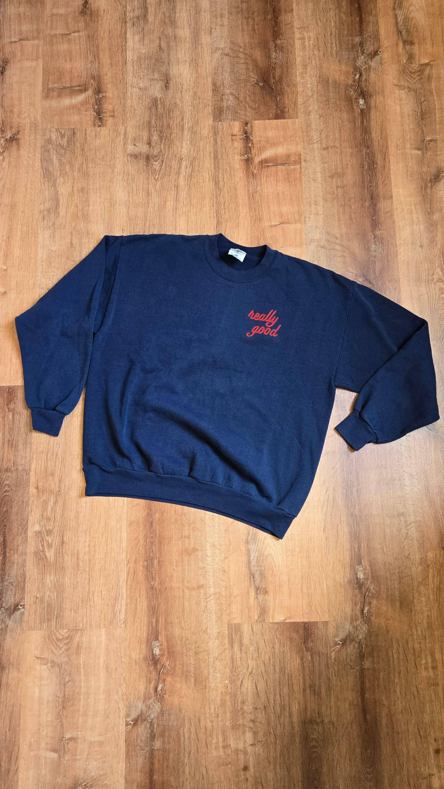 Really Good sweatshirt - navy & red