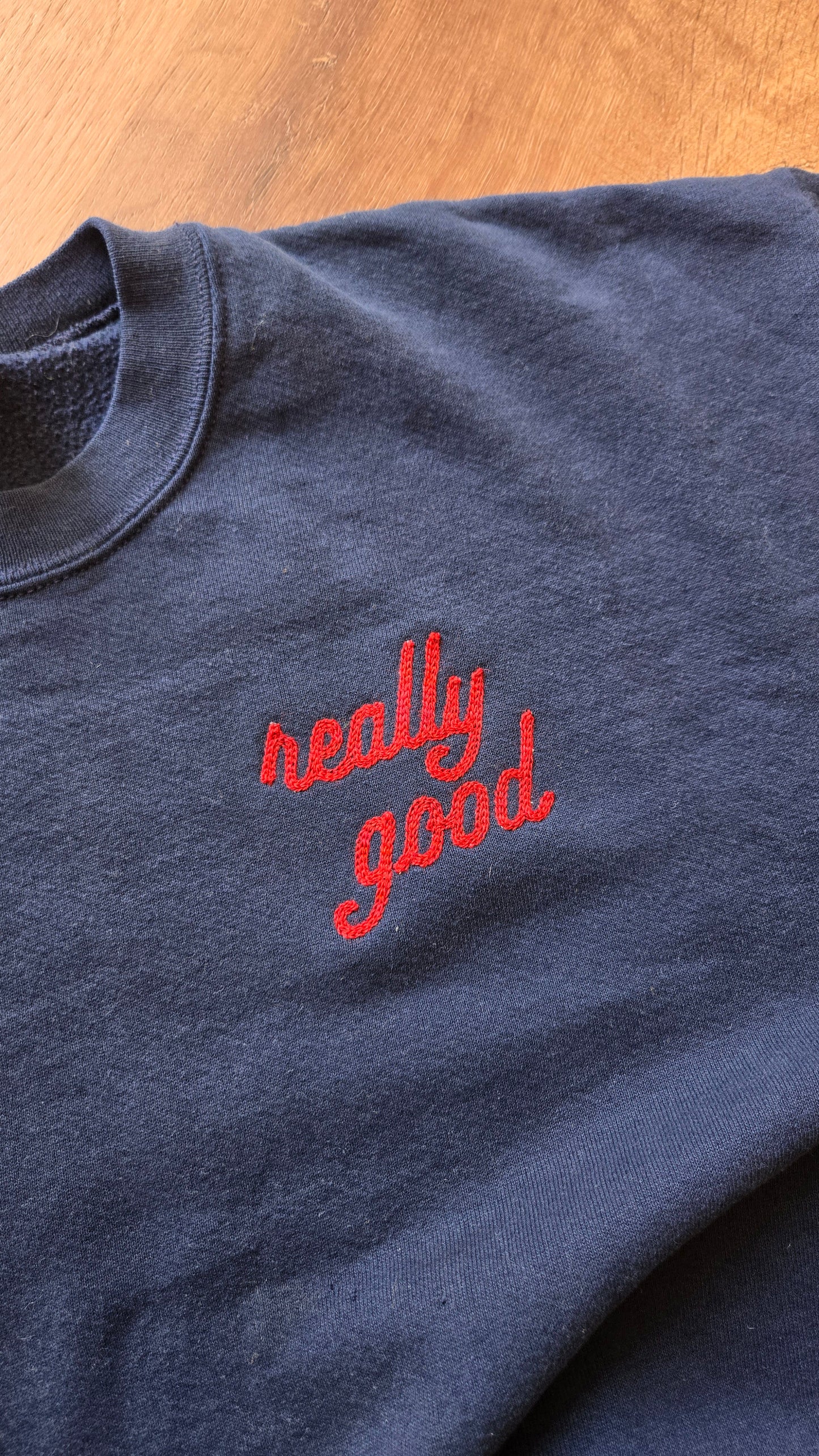 Really Good sweatshirt - navy & red