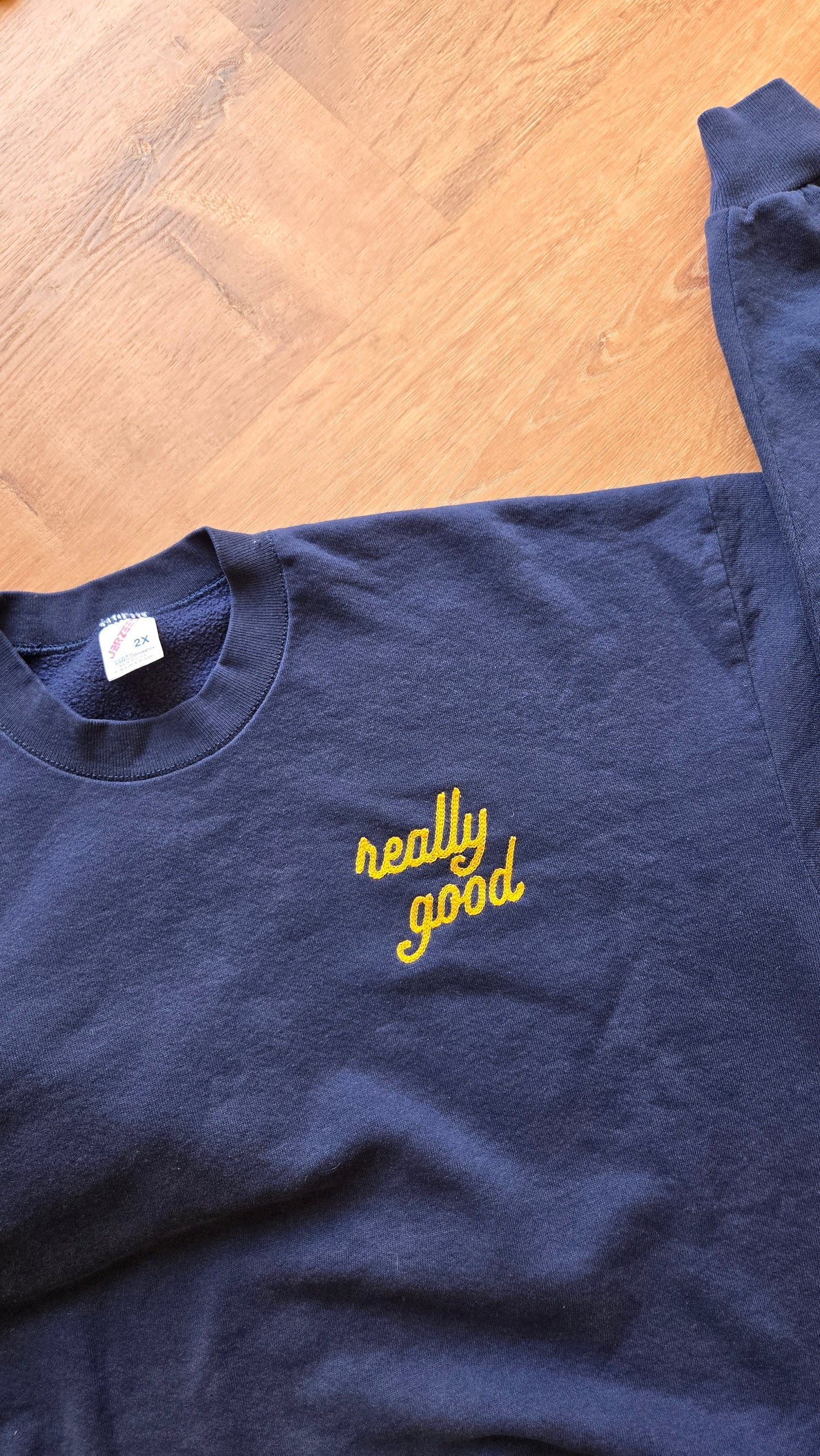 Really Good sweatshirt - navy & gold