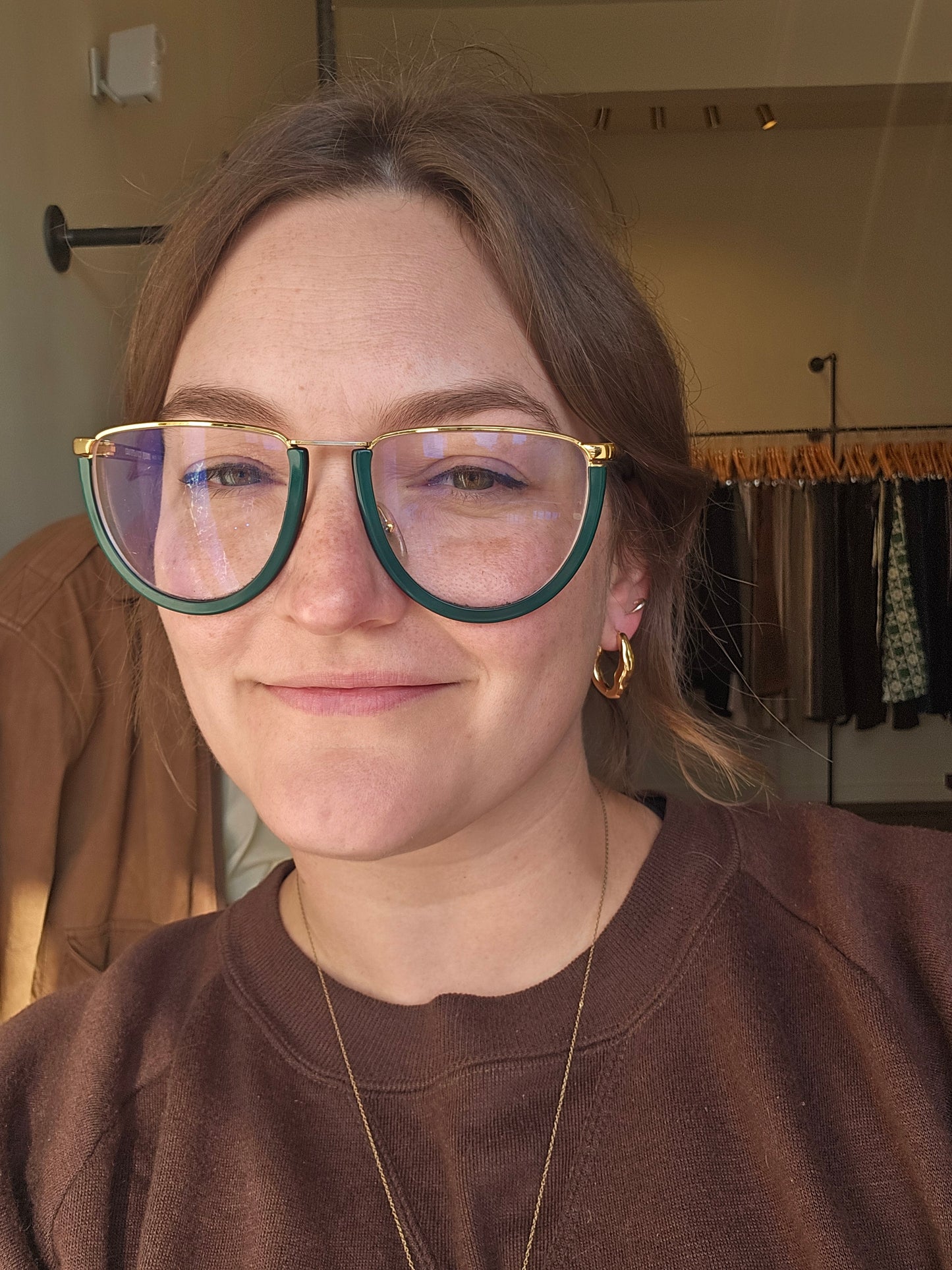 Darcy Gold Wiggle Hoop Earring
