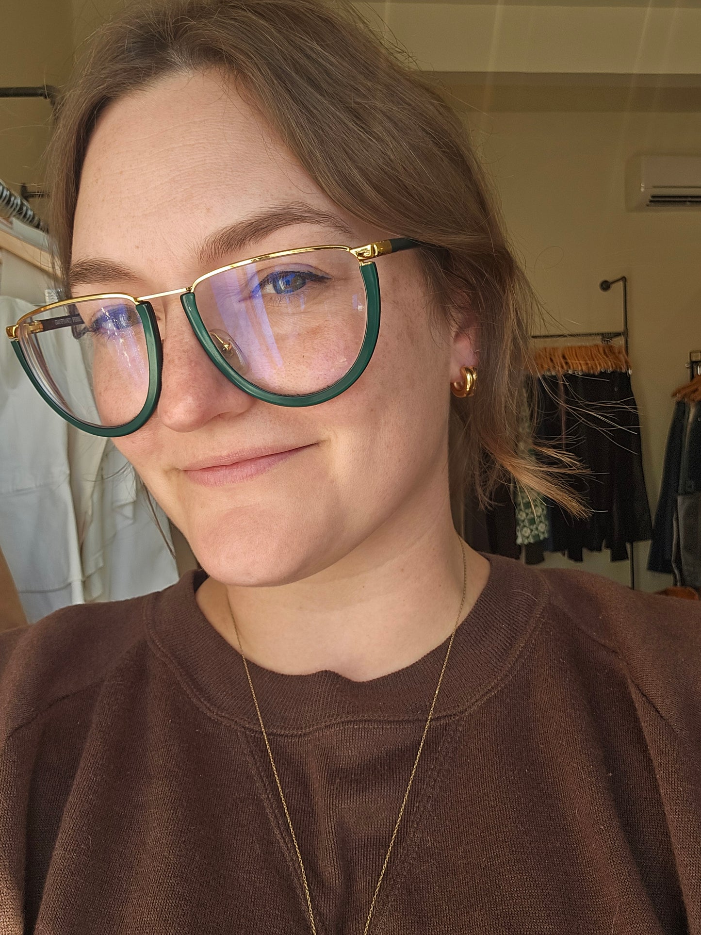 Emma Double Hoop Earring: Yellow Gold