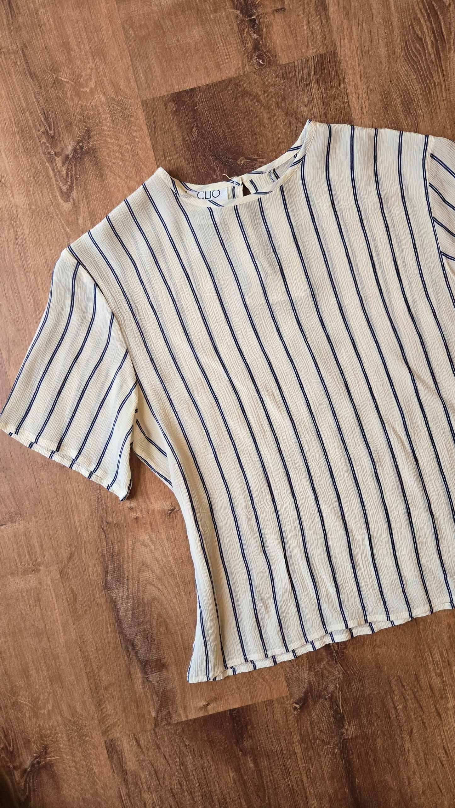 Clio silk striped tee