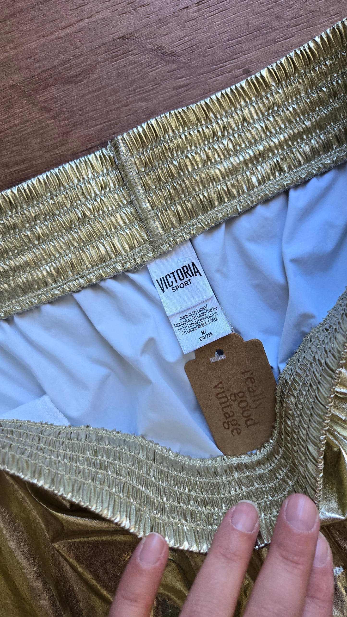 Victoria Sport gold cargo joggers