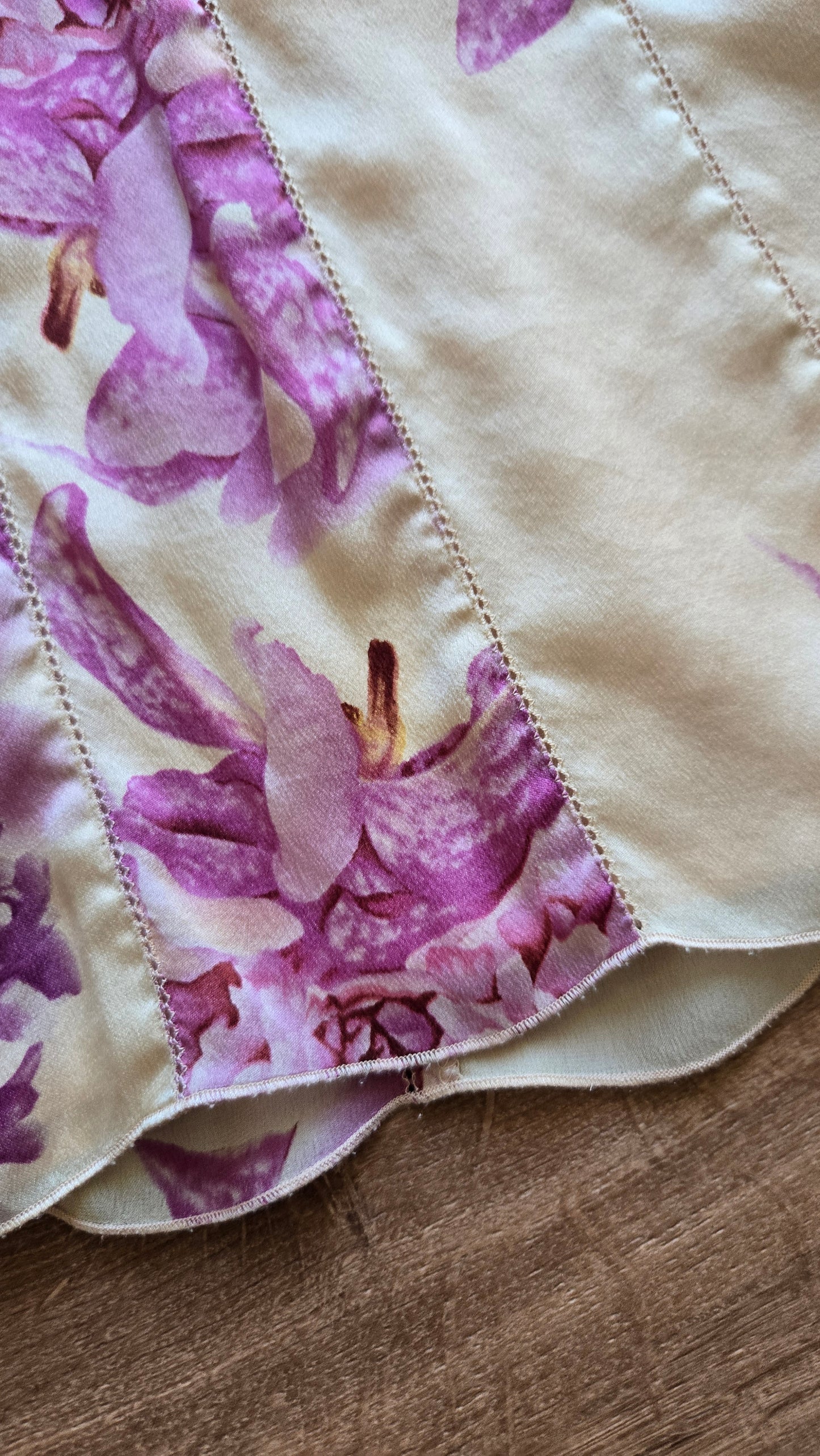 Ann Taylor pink floral silk skirt