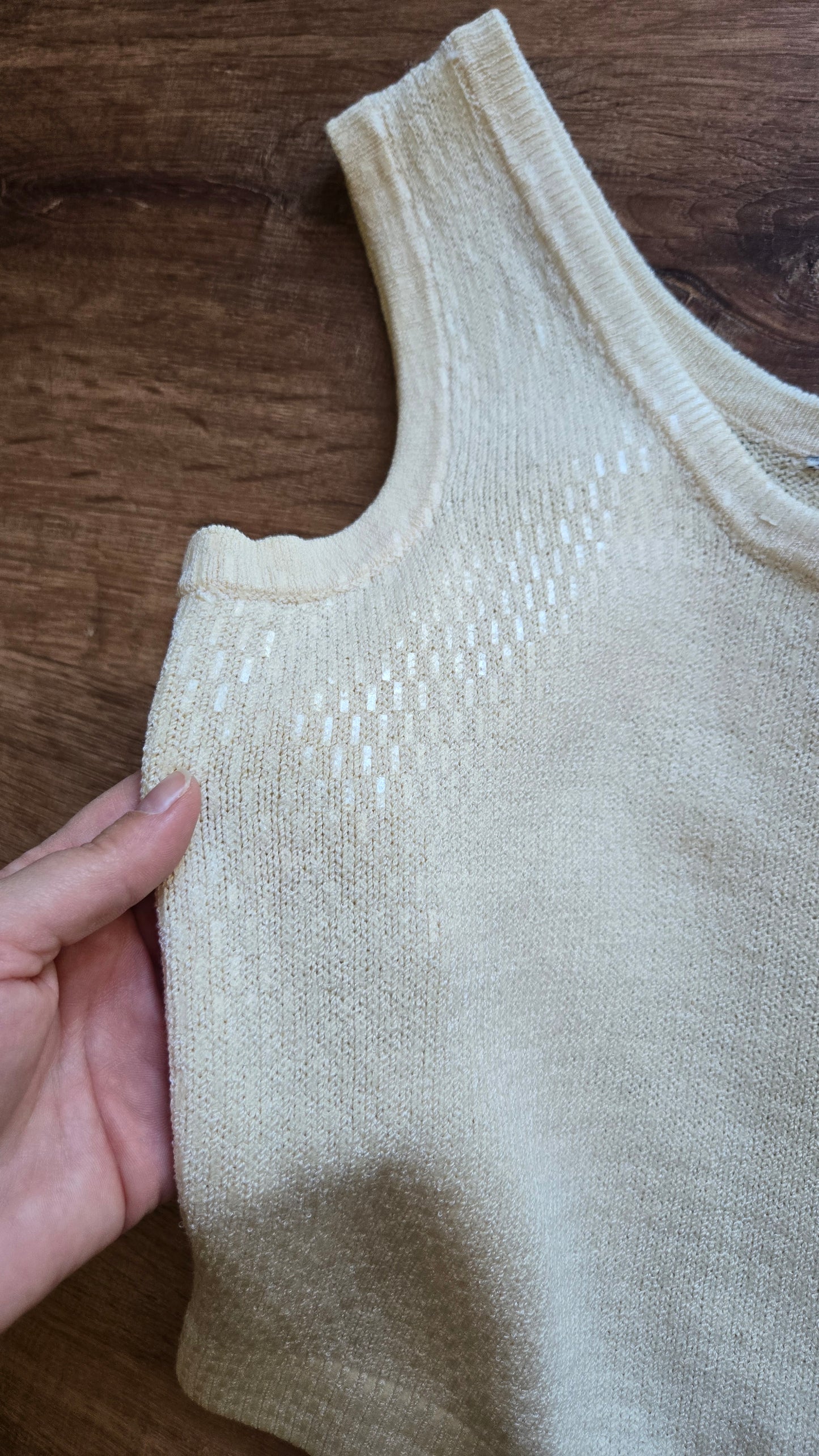 St. John cream sequin tank