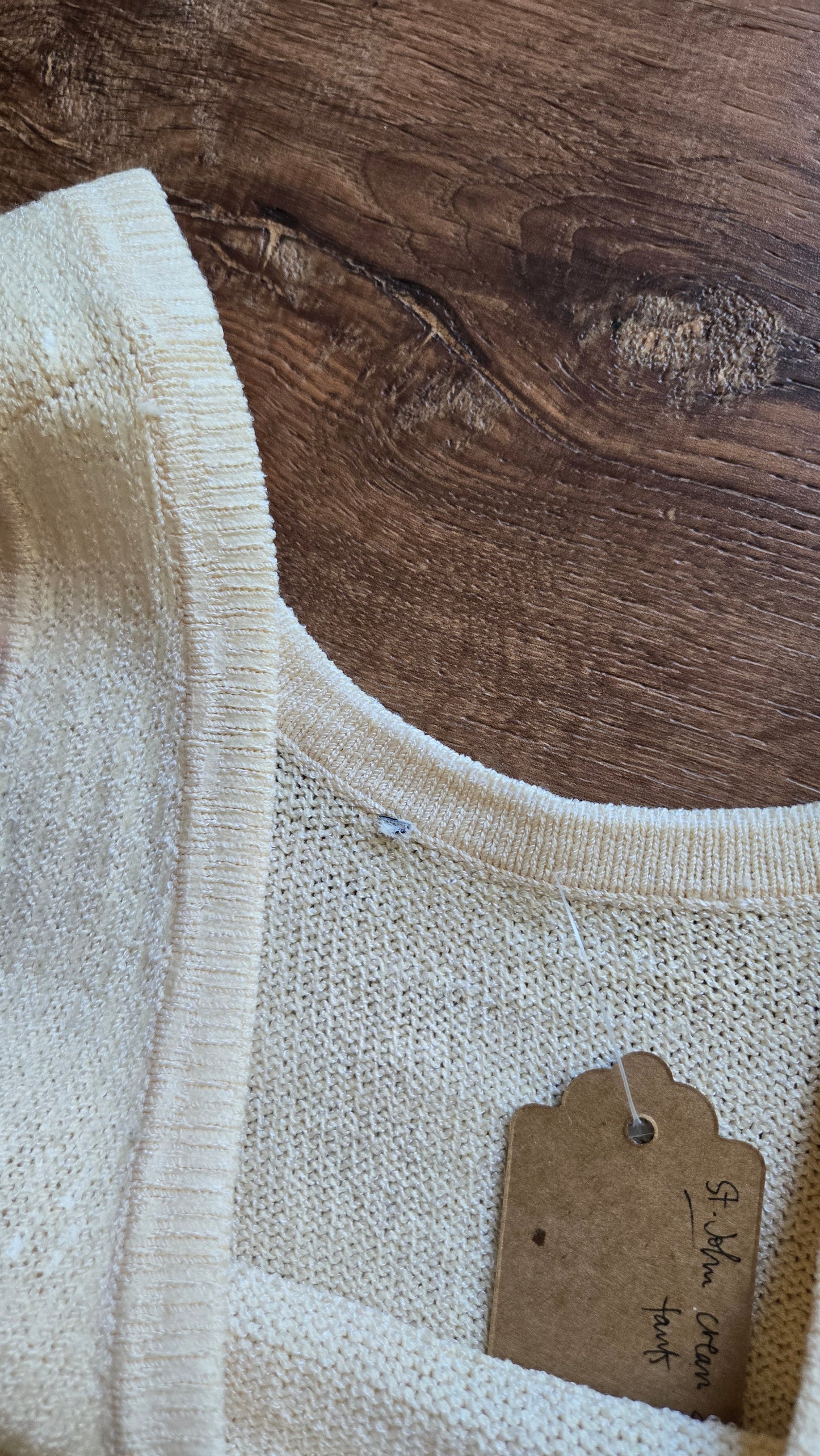 St. John cream sequin tank