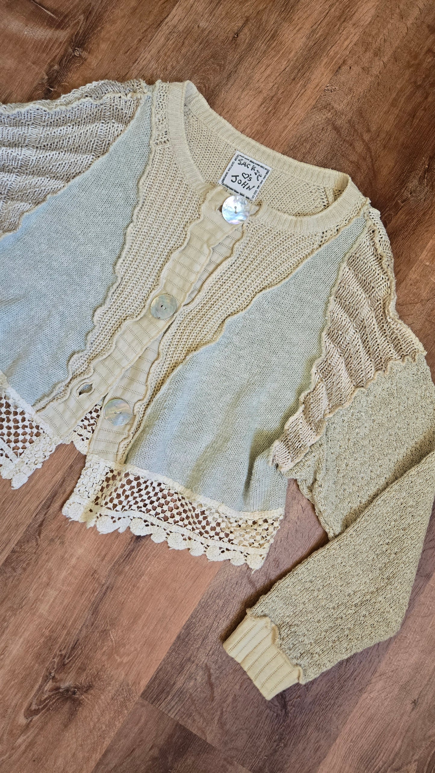 Jackie John patchwork sweater skirt set