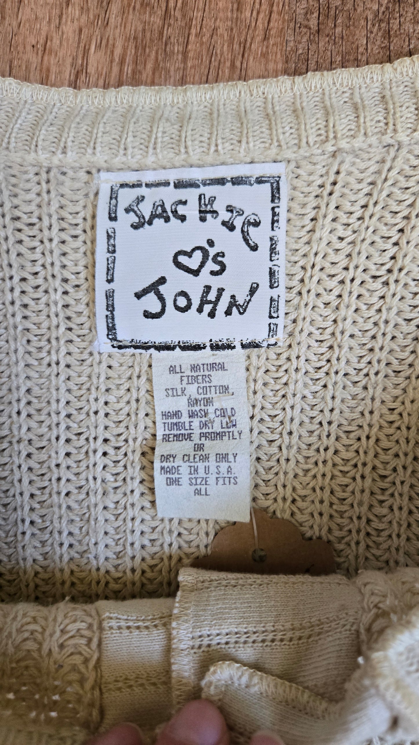 Jackie John patchwork sweater skirt set