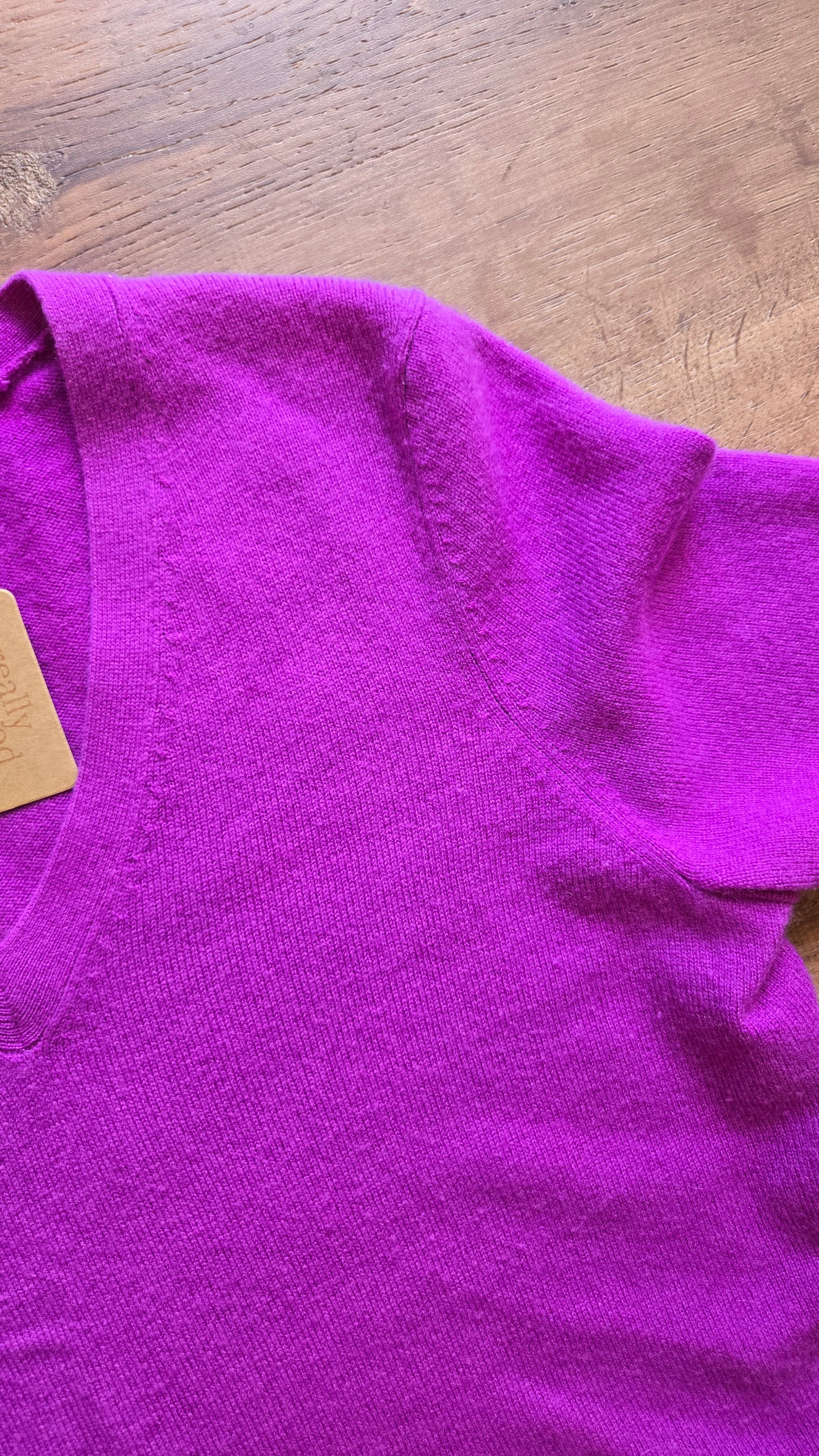 Purple cashmere vneck sweater
