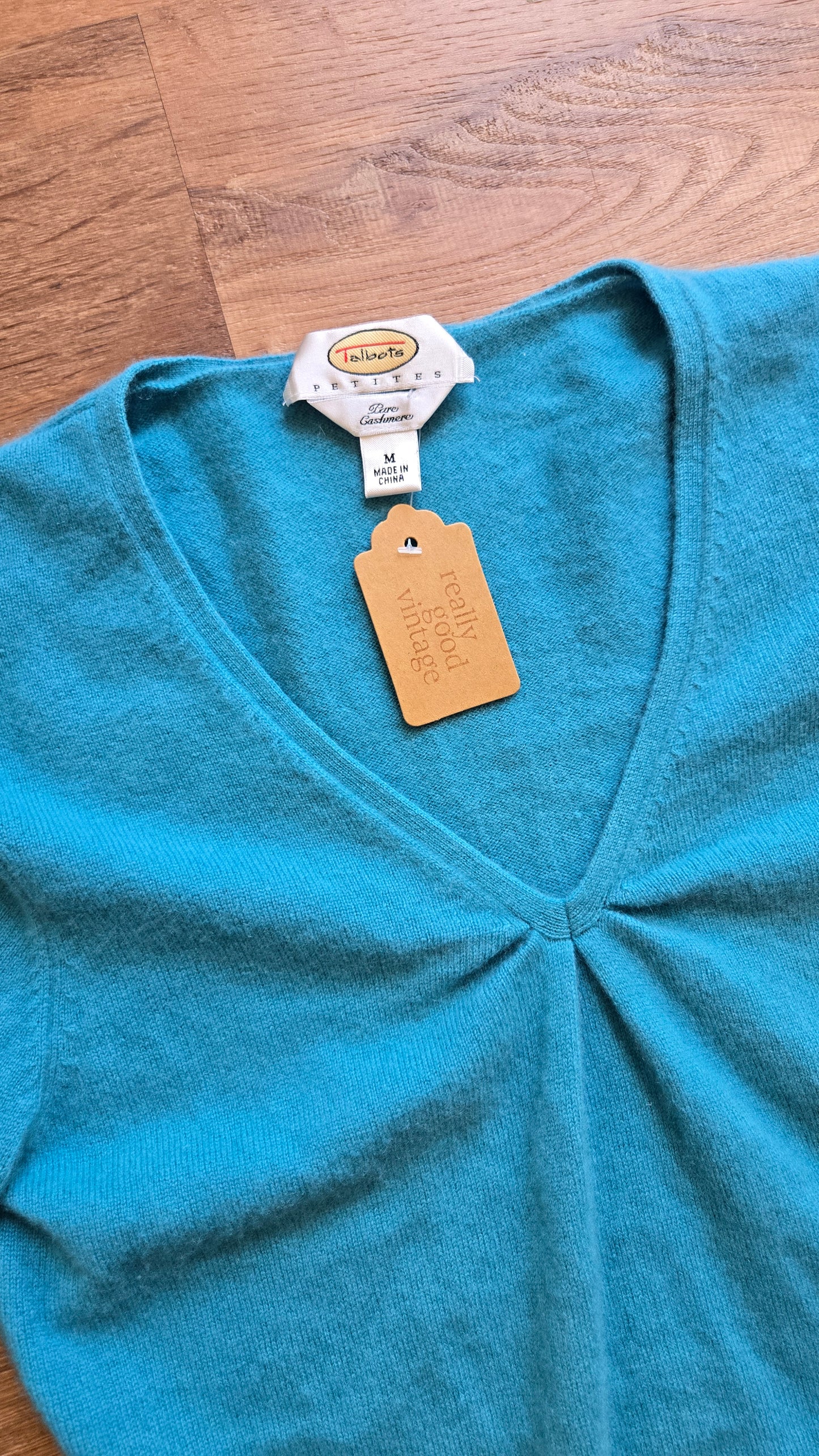 Talbots cerulean cashmere sweater