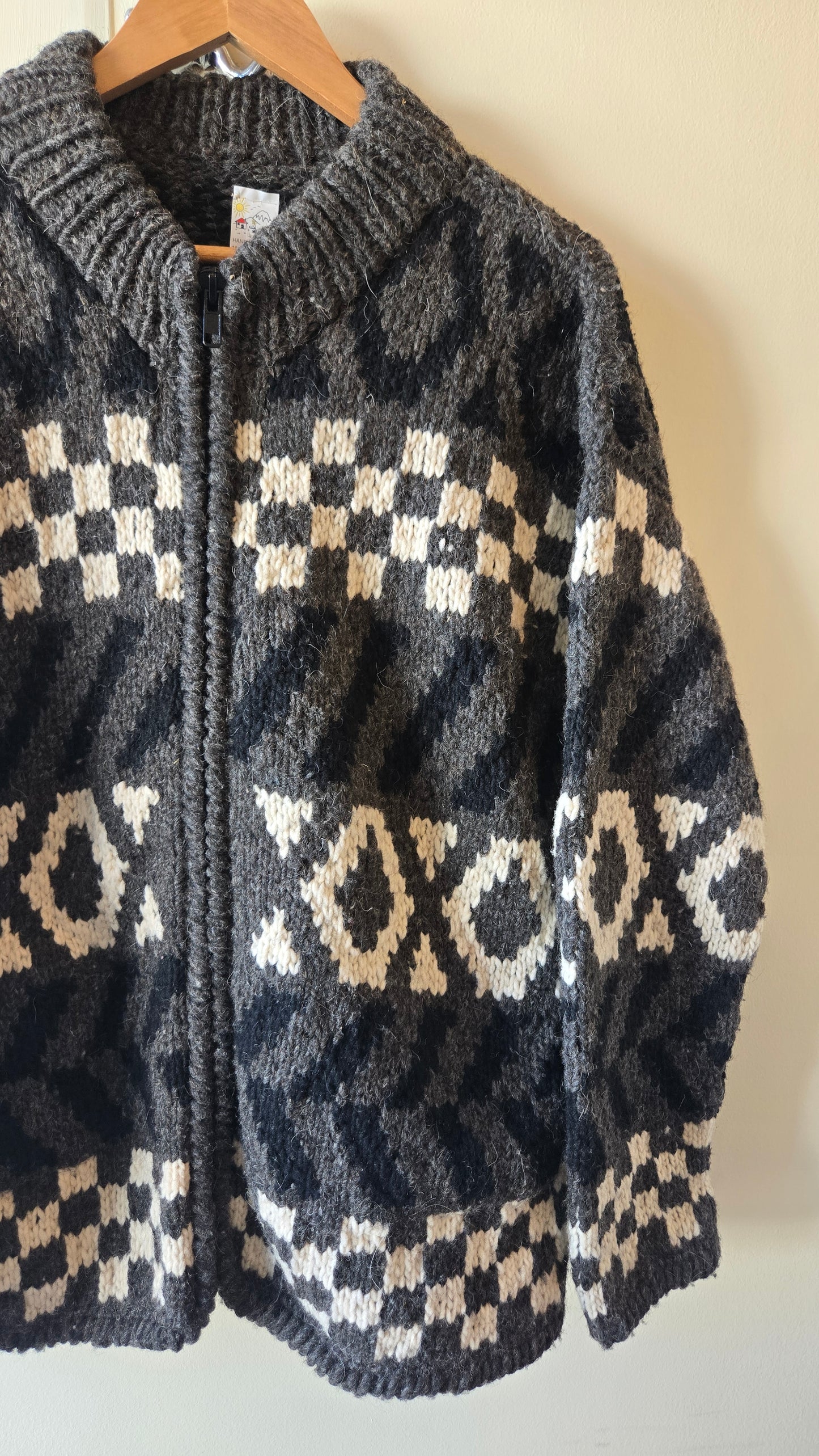 Chunky wool sweater jacket