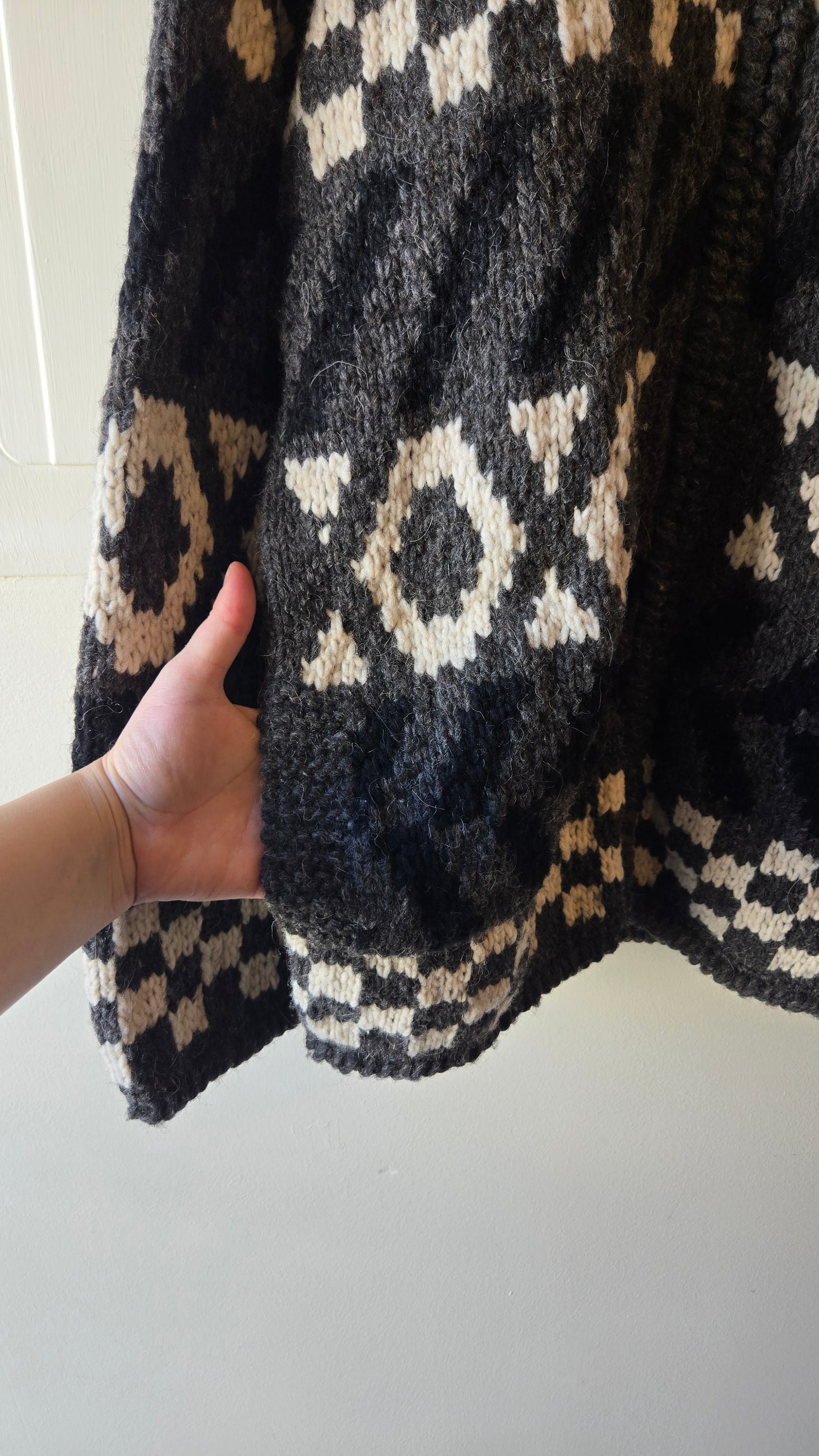 Chunky wool sweater jacket