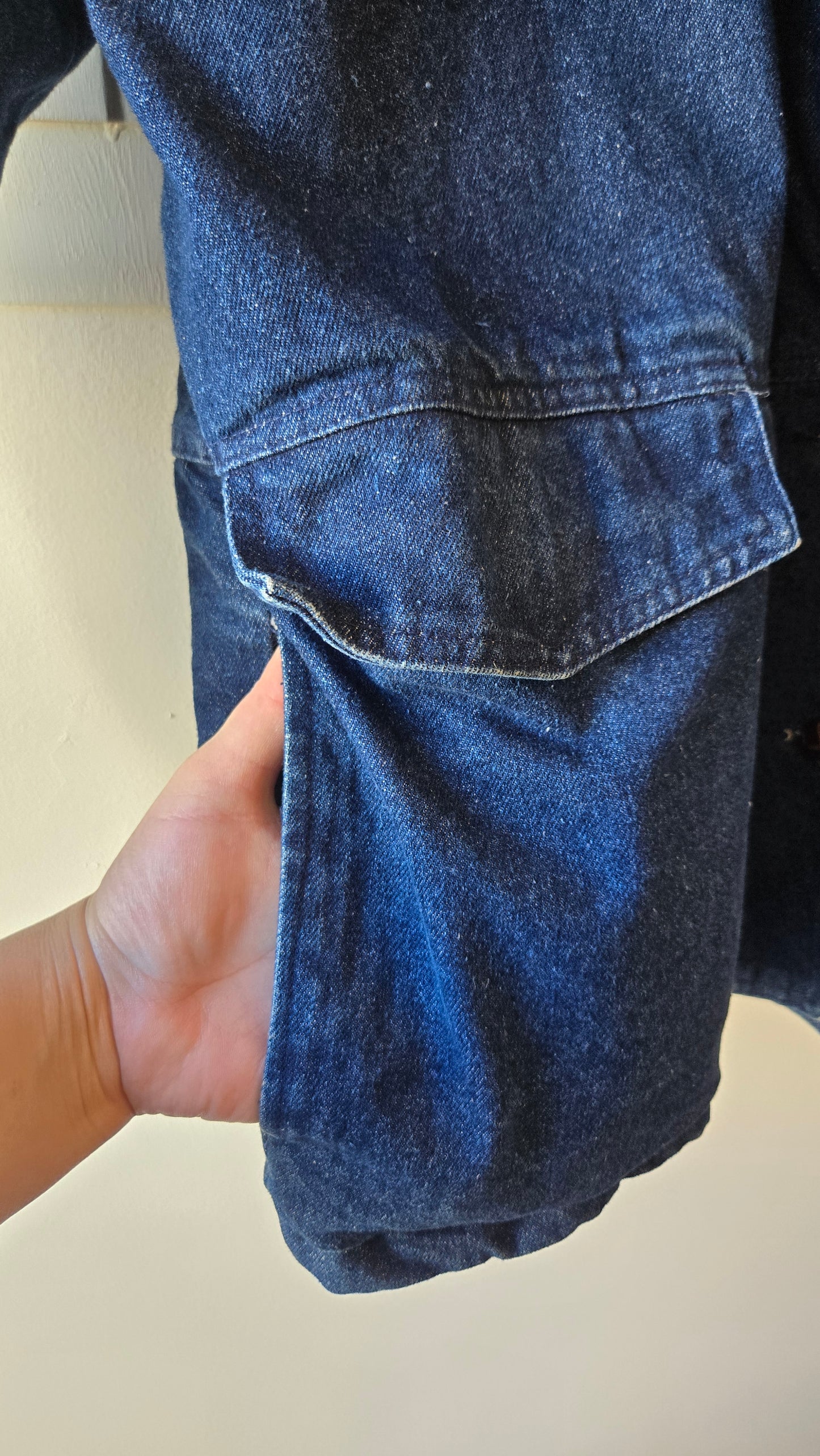 Ann Taylor shearling collar denim jacket