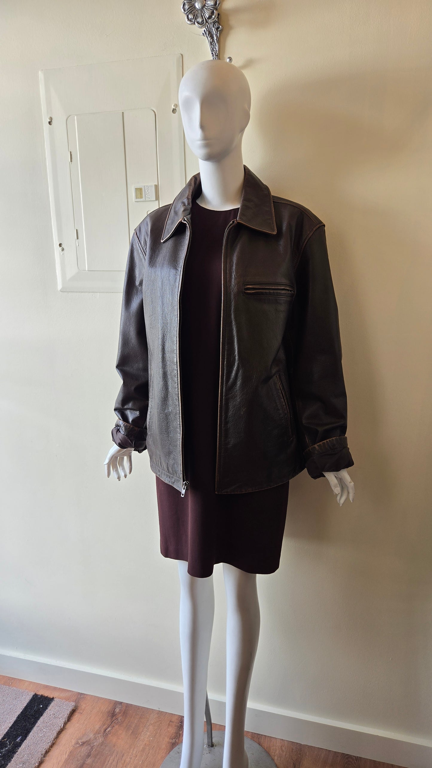 Cherokee brown leather jacket