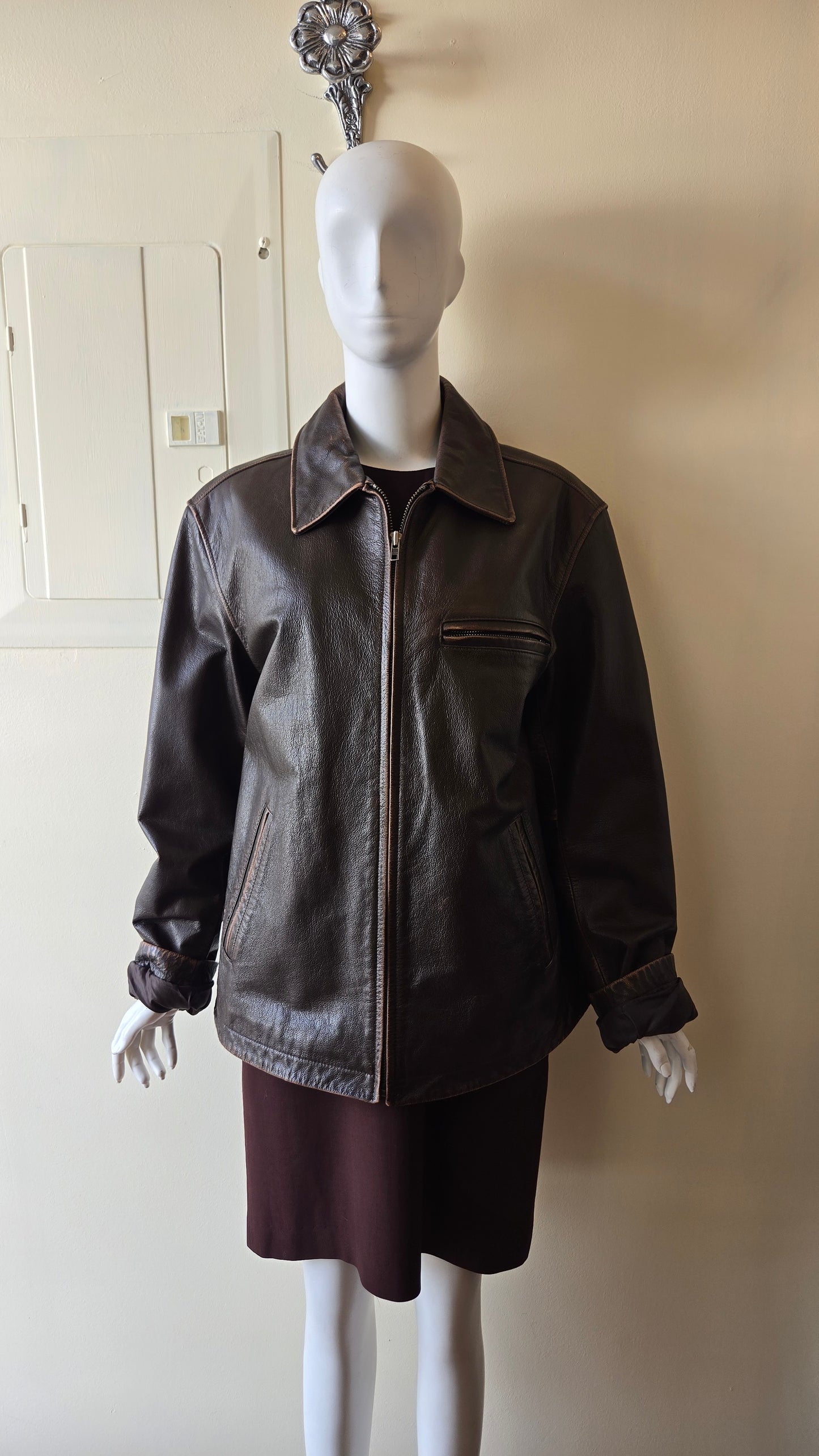 Cherokee brown leather jacket