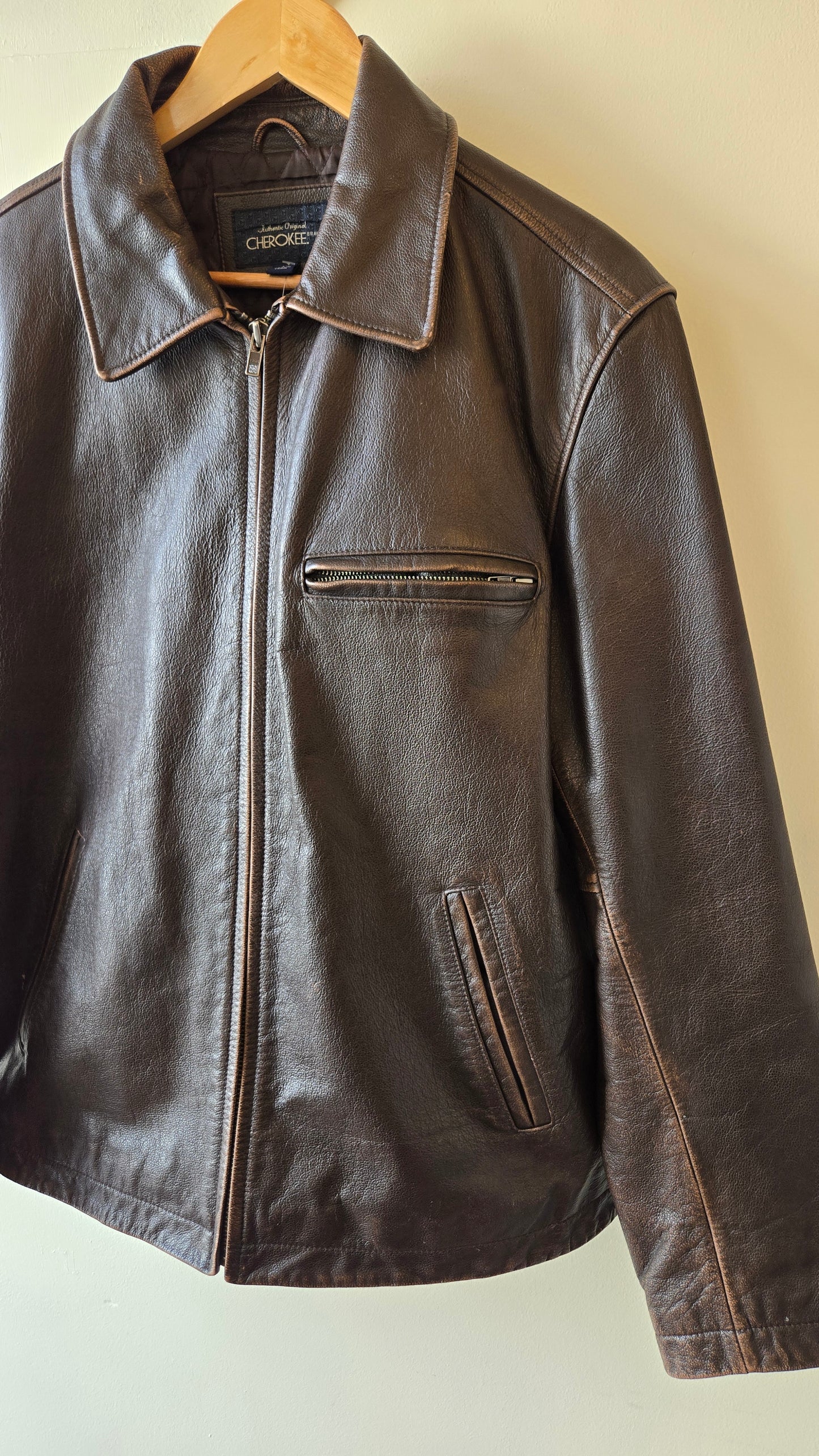 Cherokee brown leather jacket