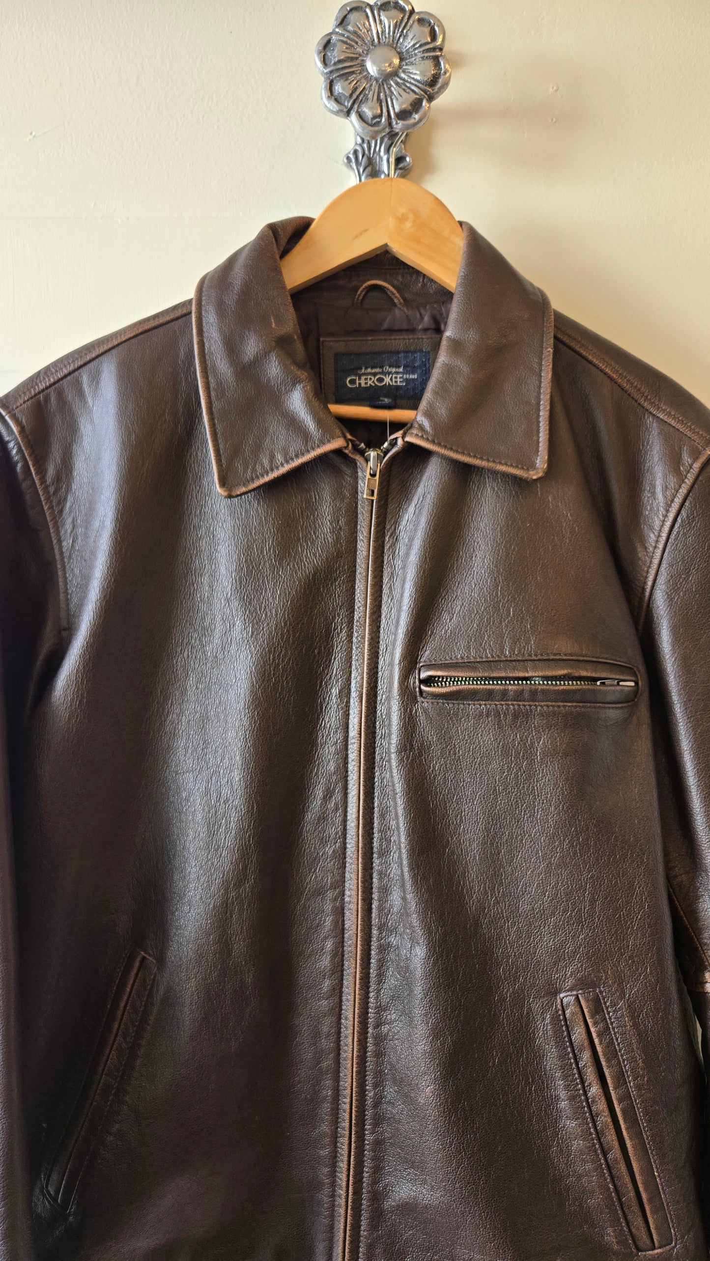Cherokee brown leather jacket