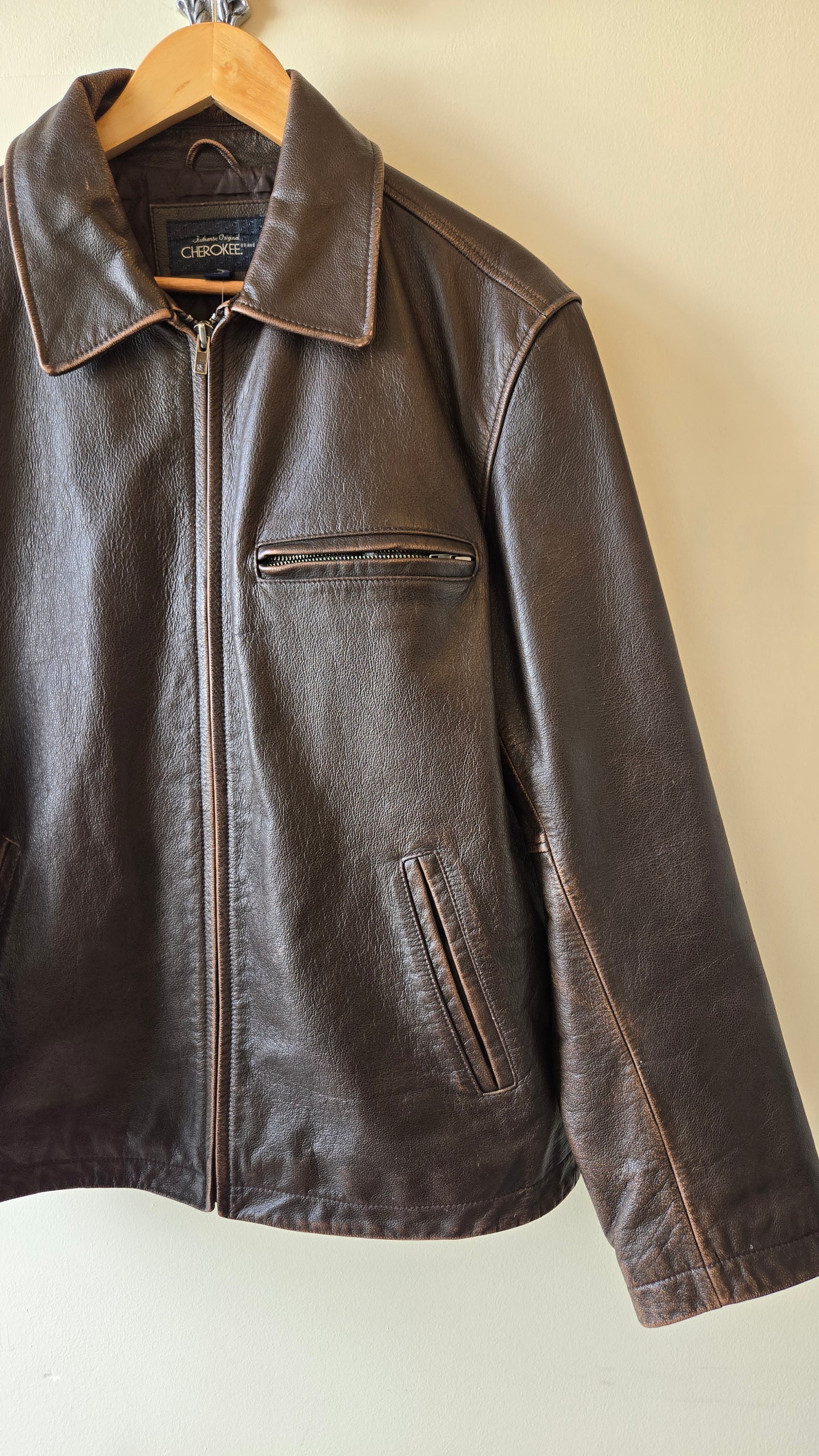 Cherokee brown leather jacket