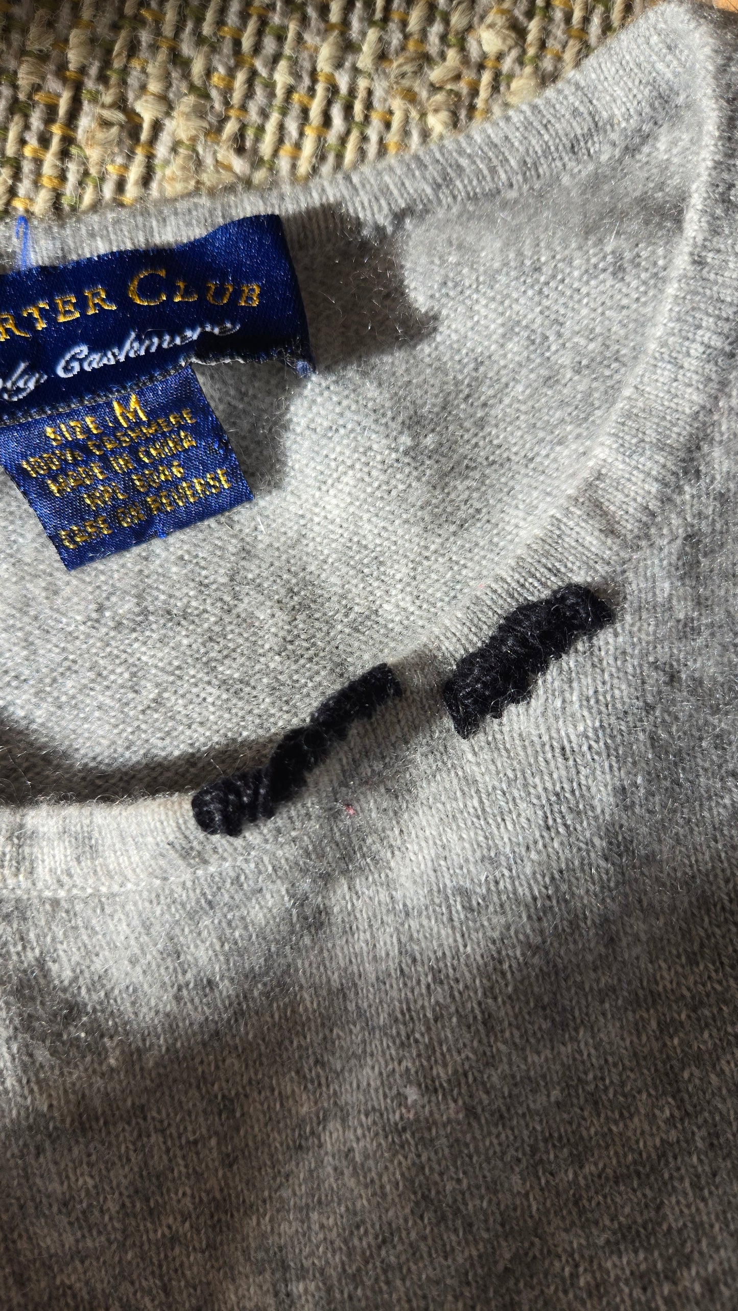 Dove grey cashmere tee