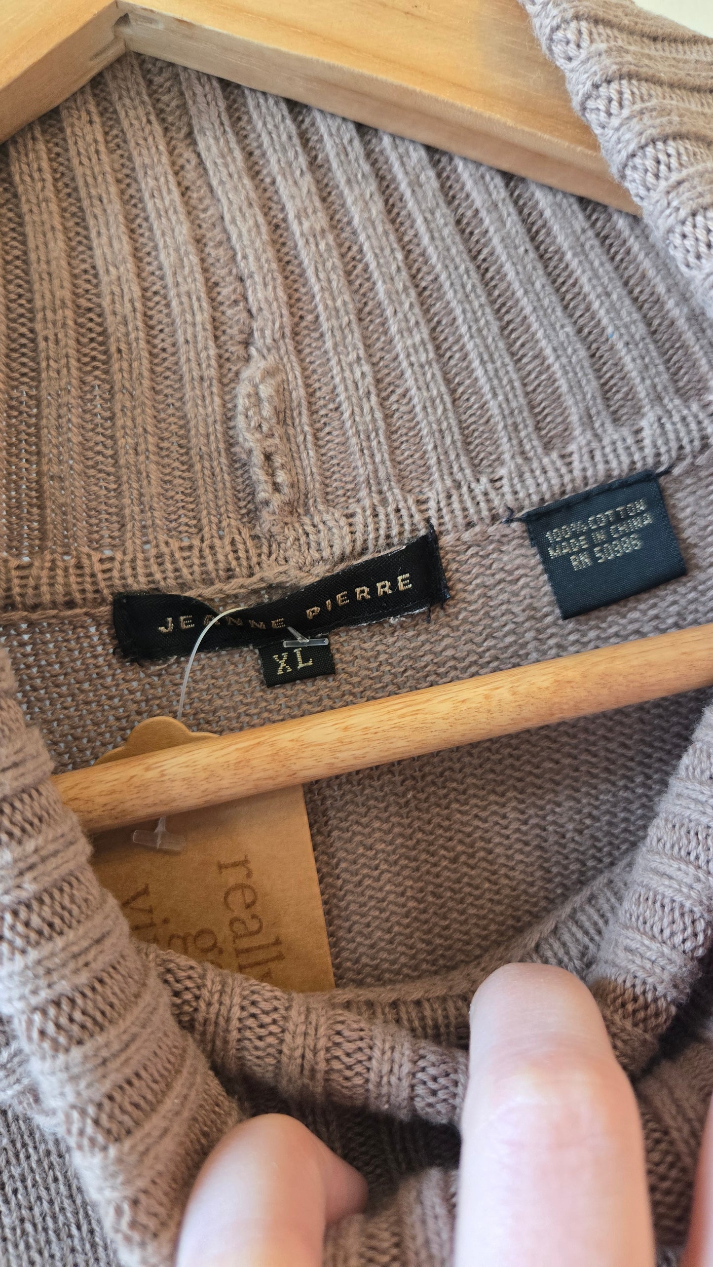 Jeanne Pierre taupe turtleneck