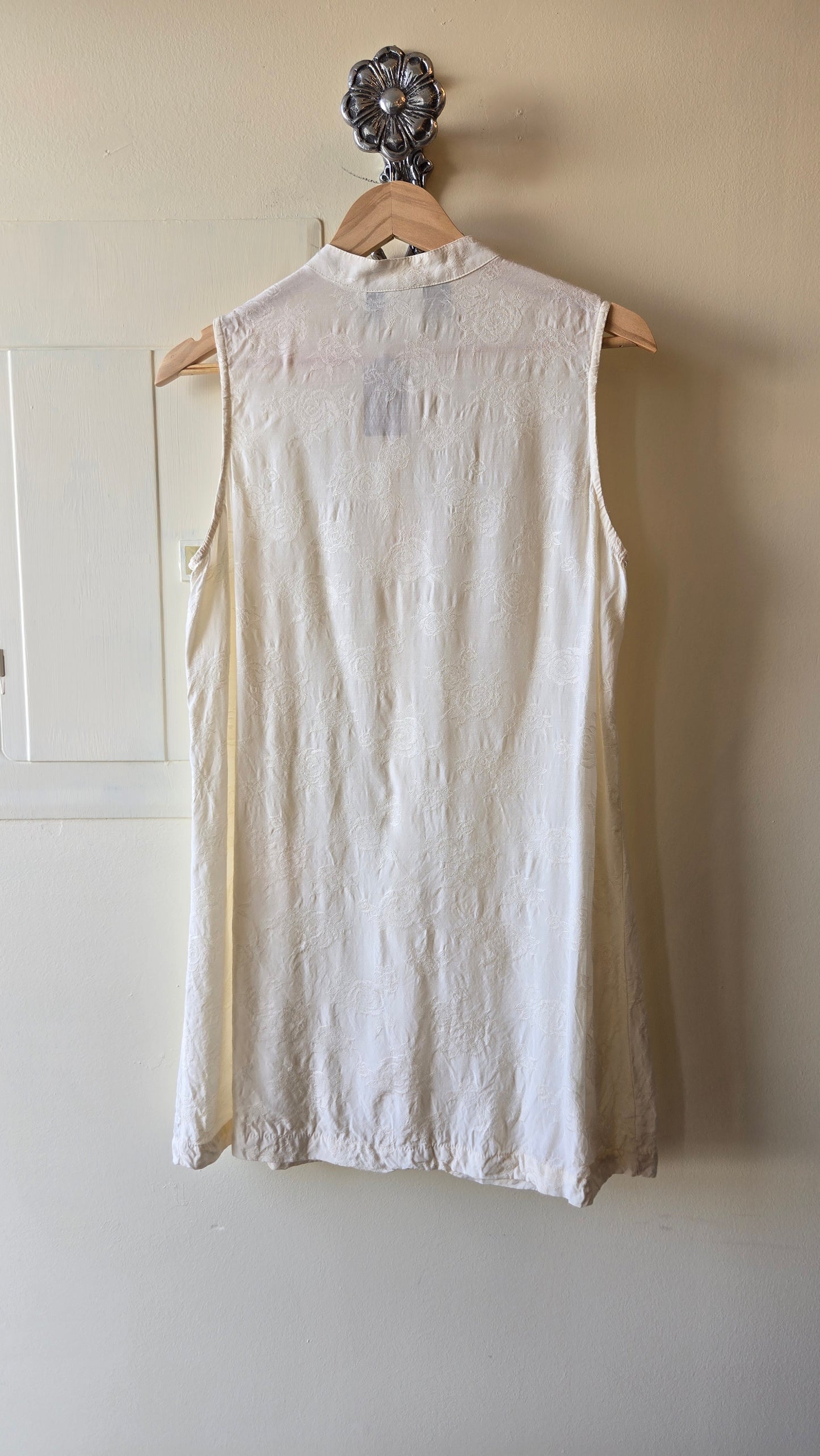 Carole Little cream embossed tunic