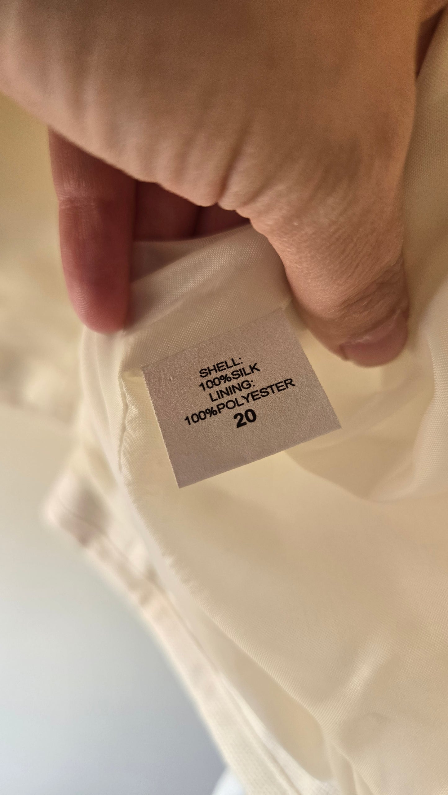 Orvis ivory raw silk jacket