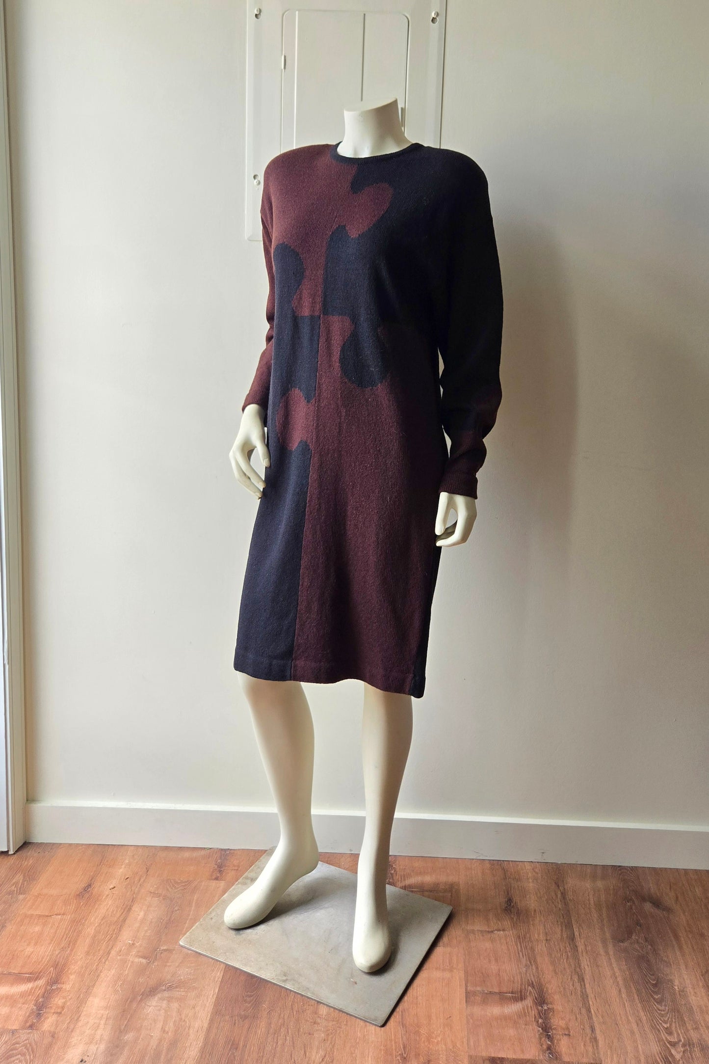 Steve Fabrikant for Neiman Marcus puzzle sweater dress