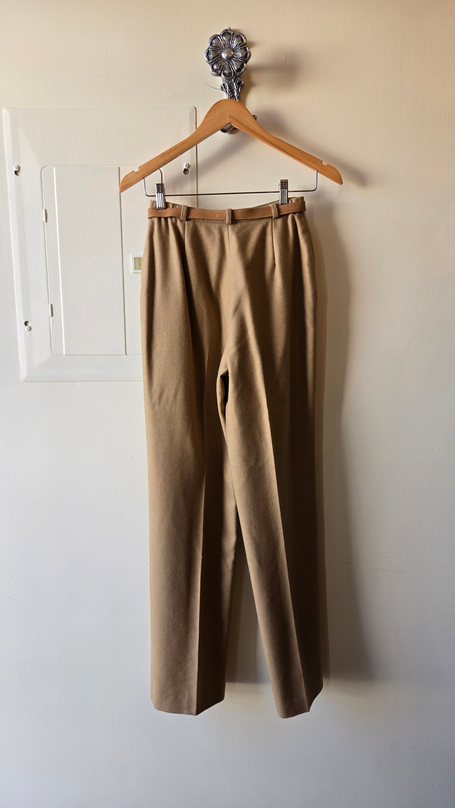 John Meyer camel pant suit