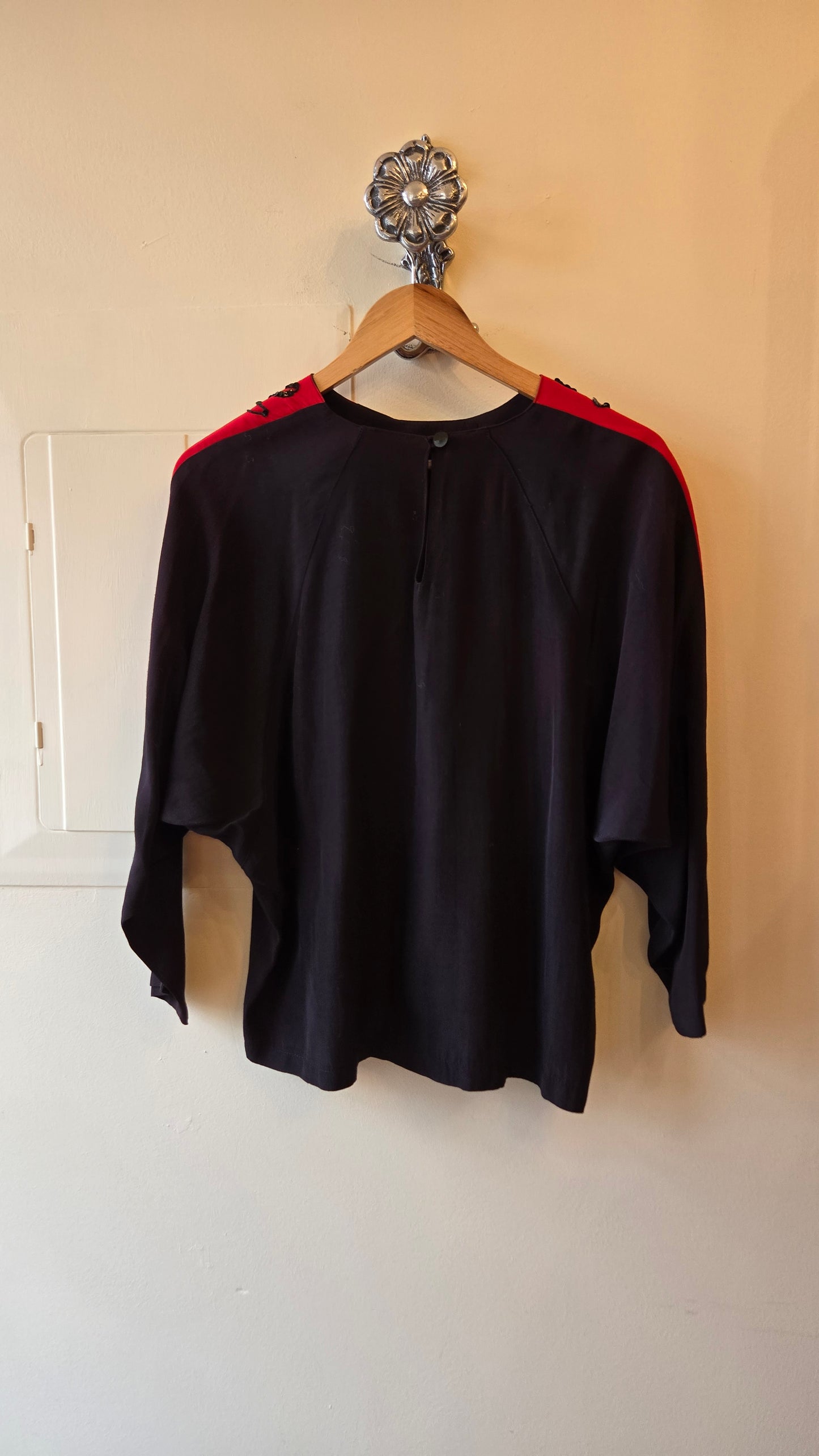 Francine Browner Red & black sequin top