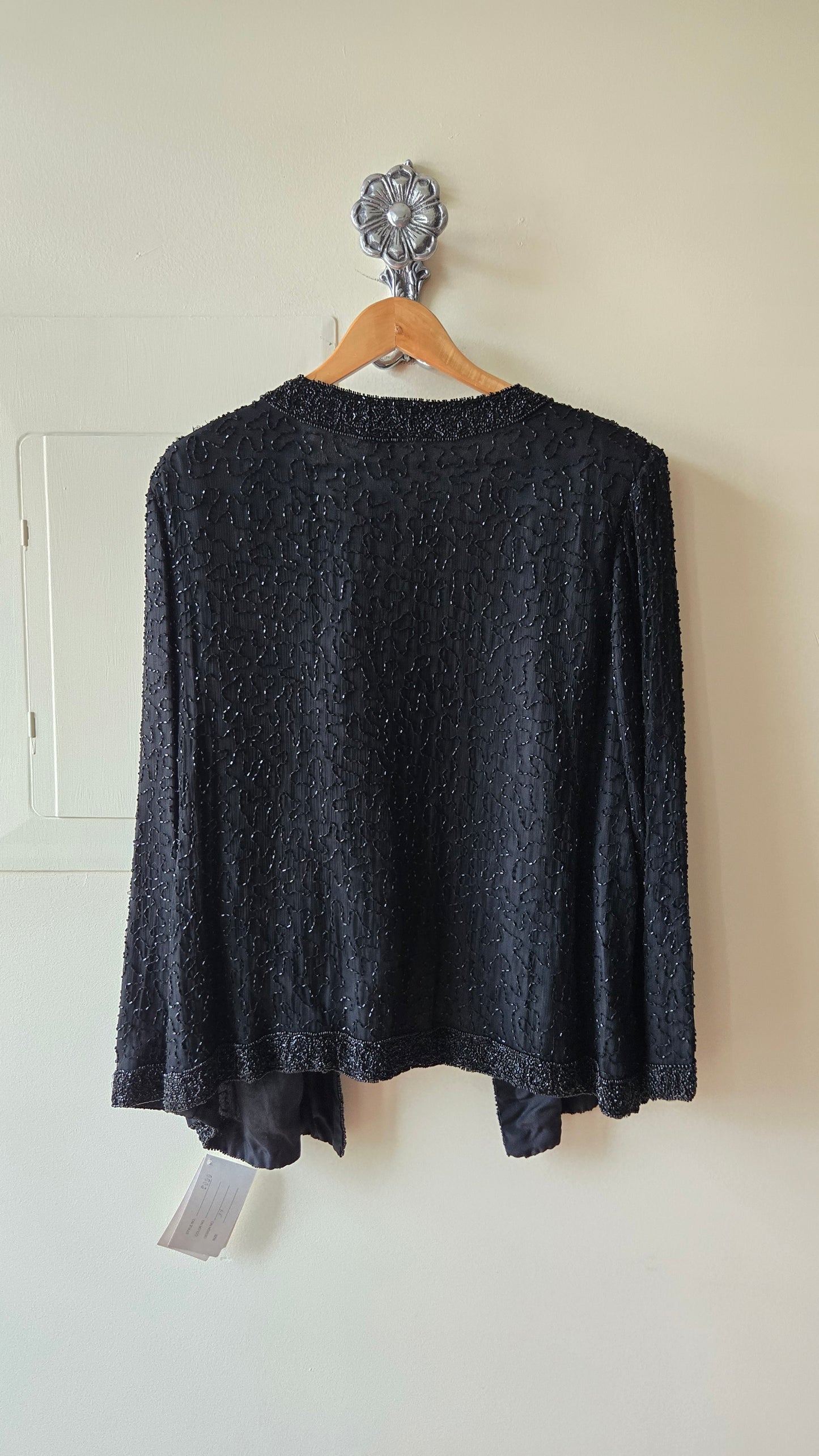 Lawrence Kazar black beaded jacket