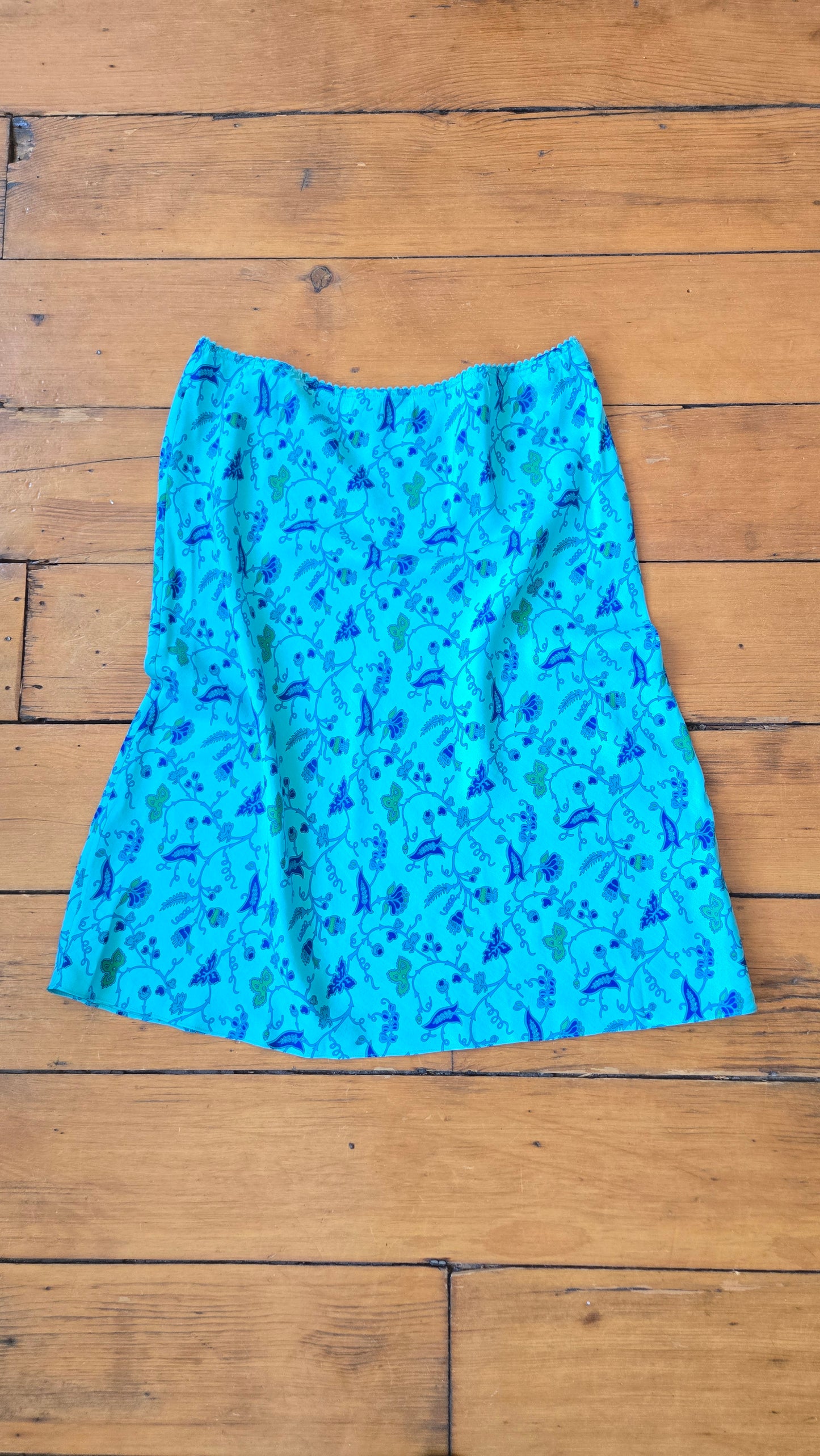 NY & Co silk floral slip skirt