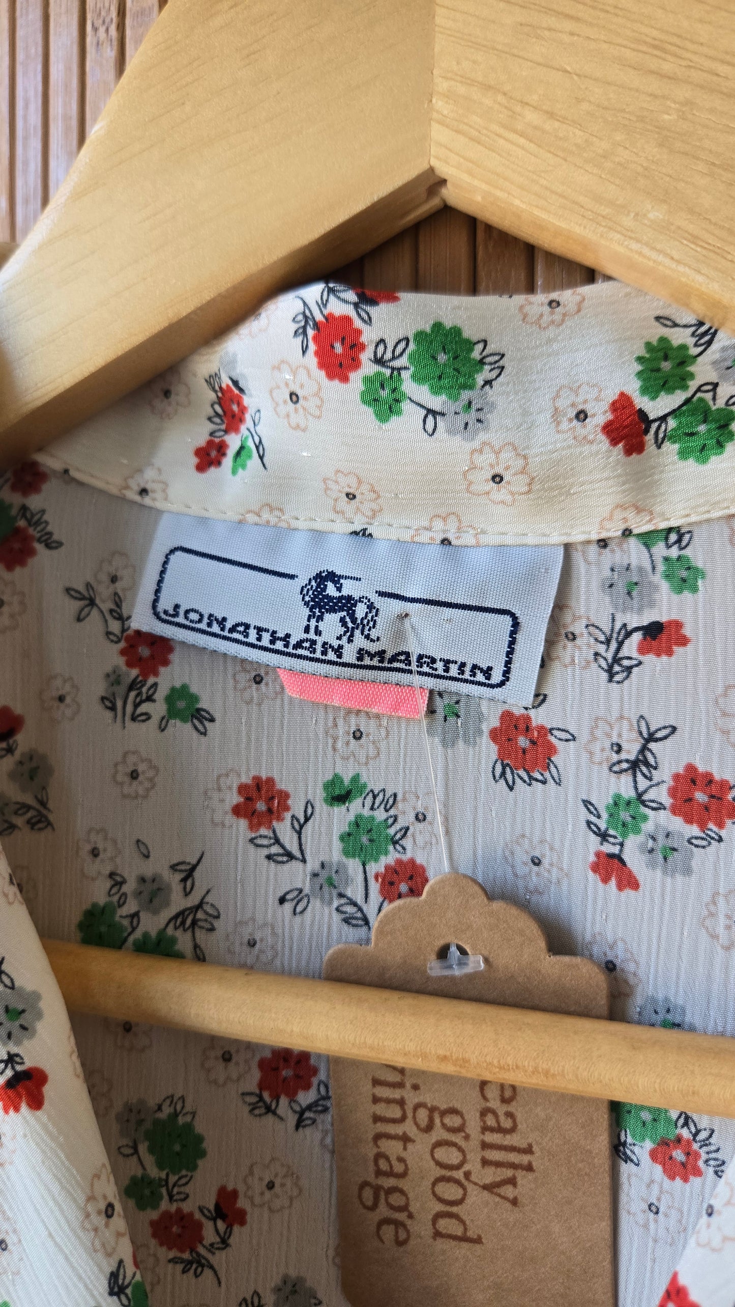 Martin red & green floral top