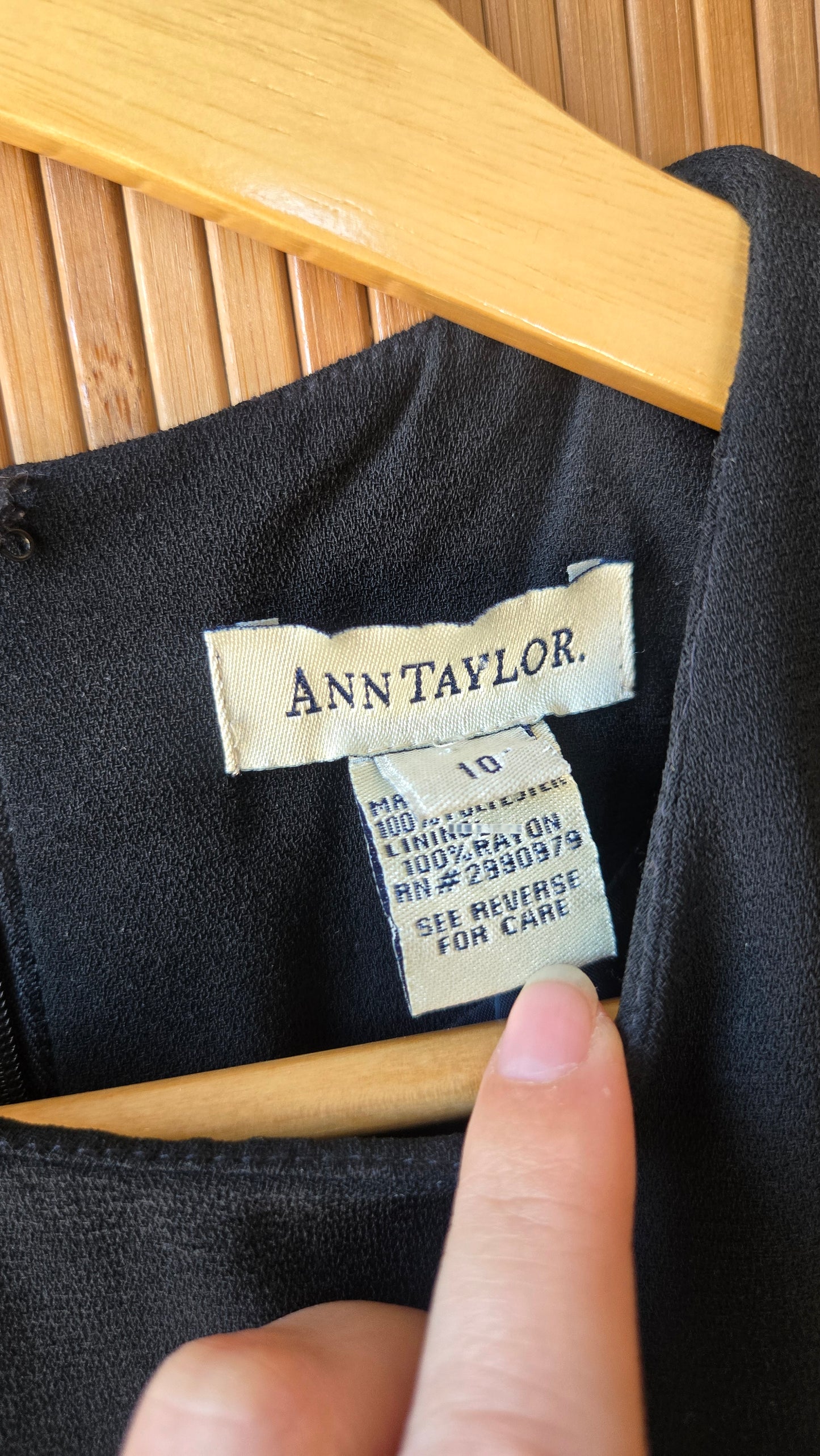 Ann Taylor black shift minidress