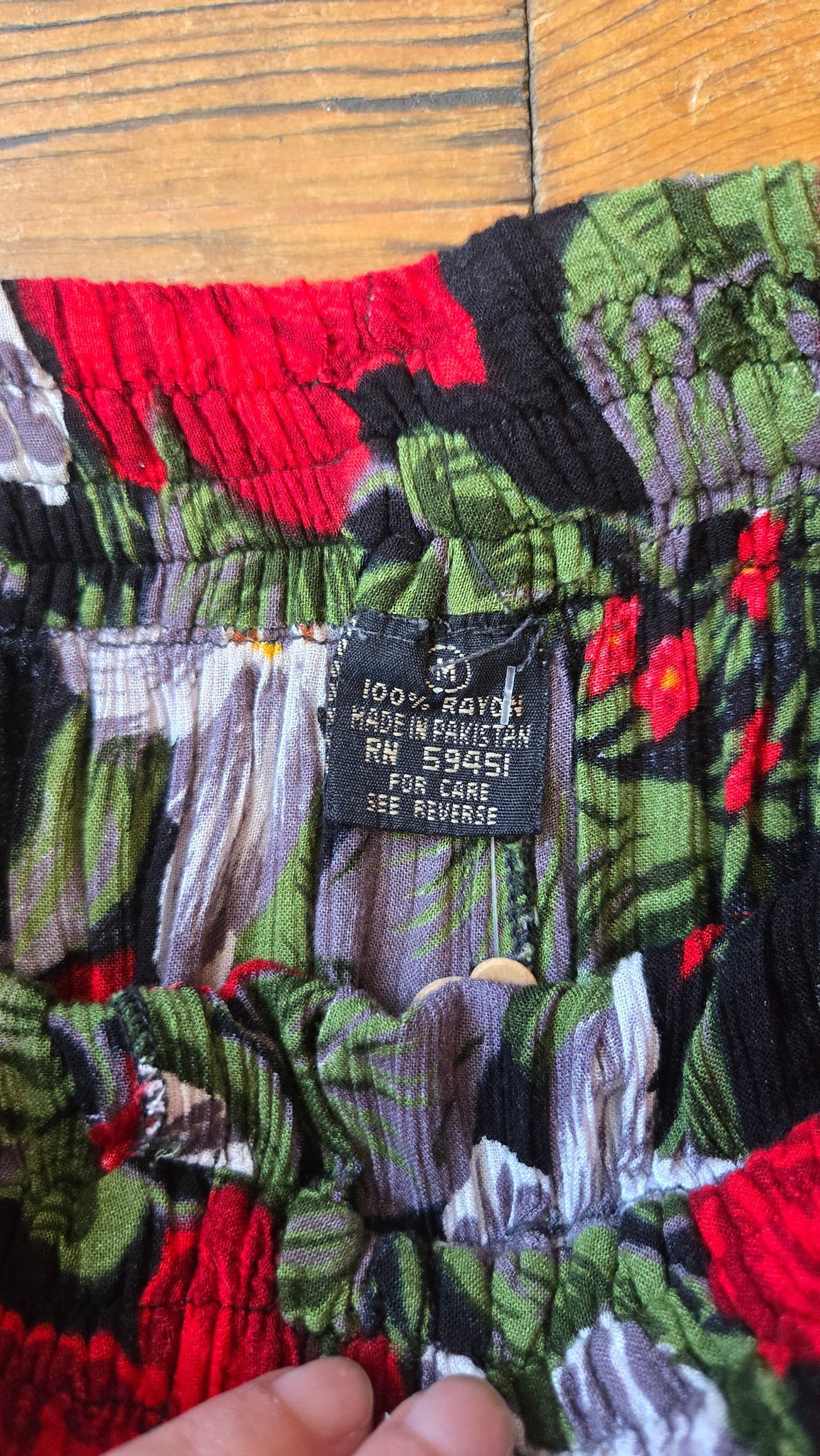 Floral rayon shorts