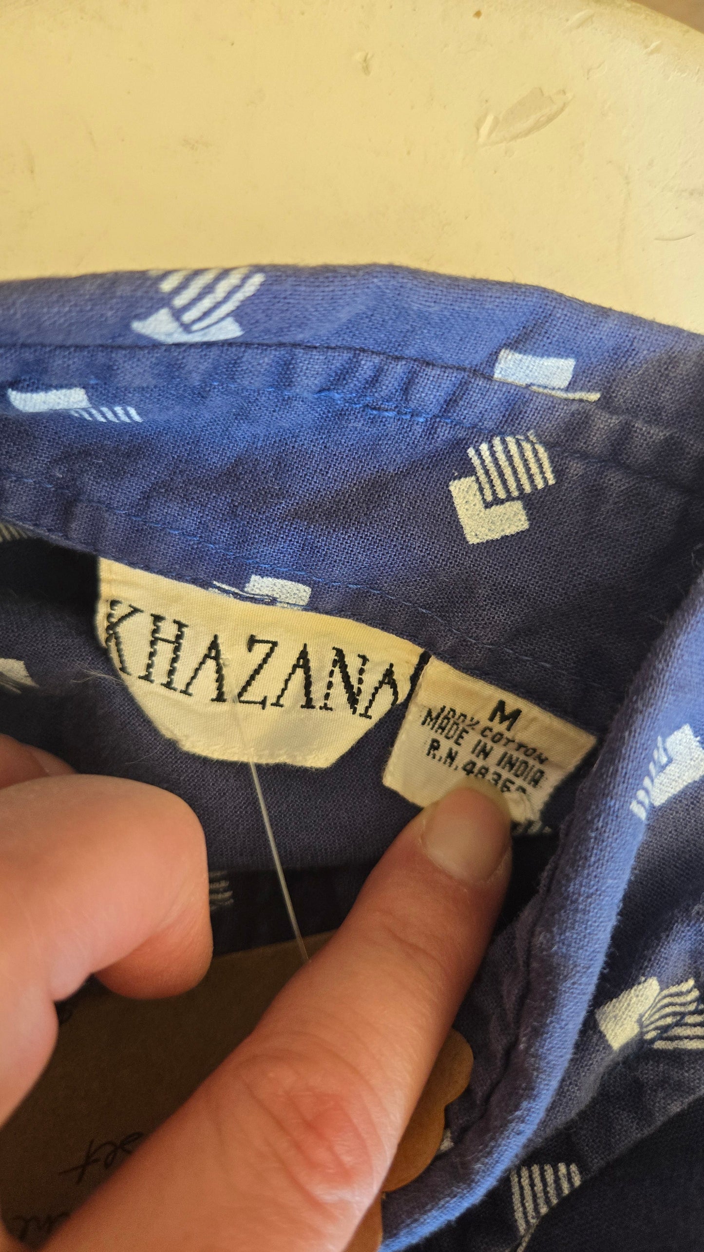 Khazana blue print skirt set