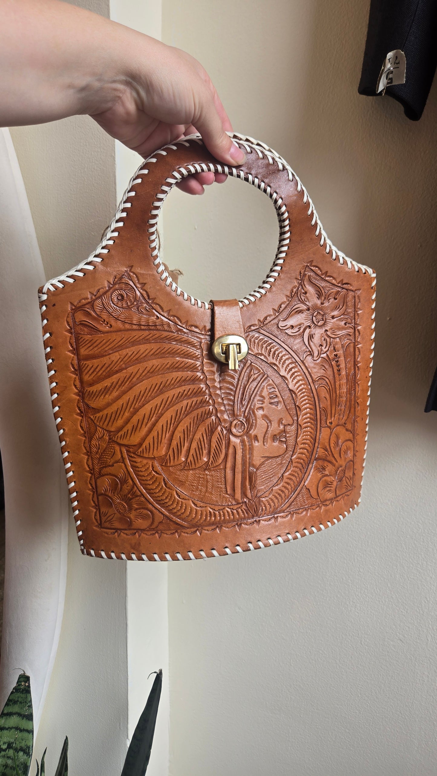 Tooled Leather Handbag