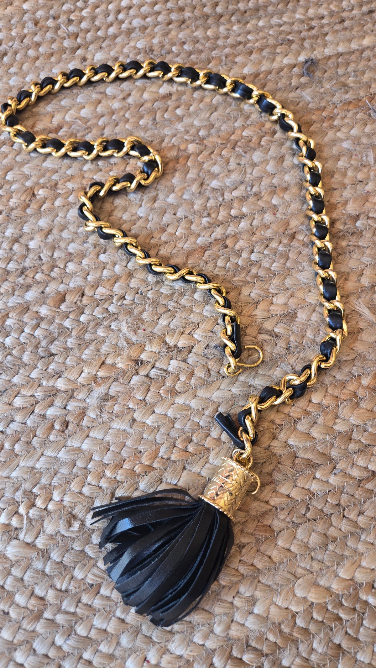 Gold metal & leather belt - sourced in Paris!