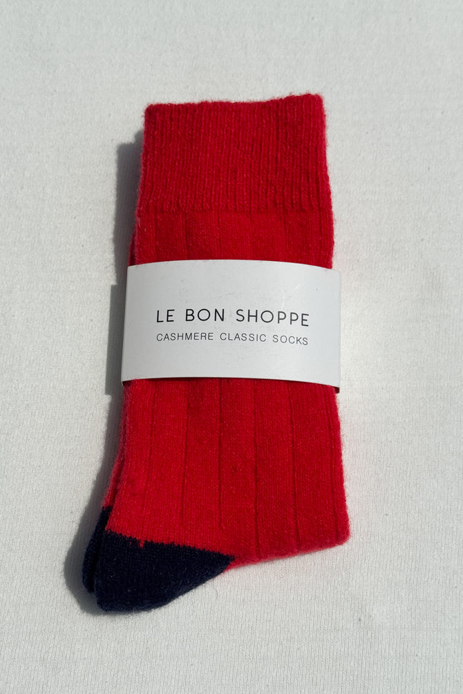 Le Bon Shoppe cashmere socks - red