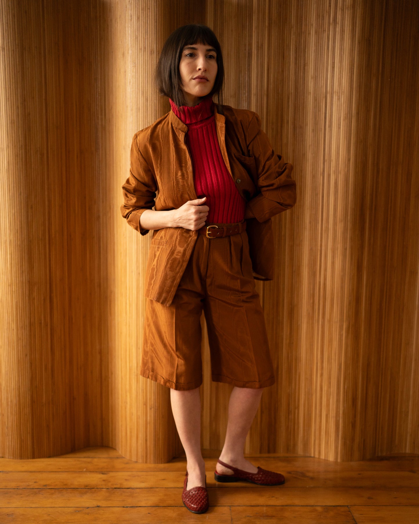 Trotters cranberry woven flats