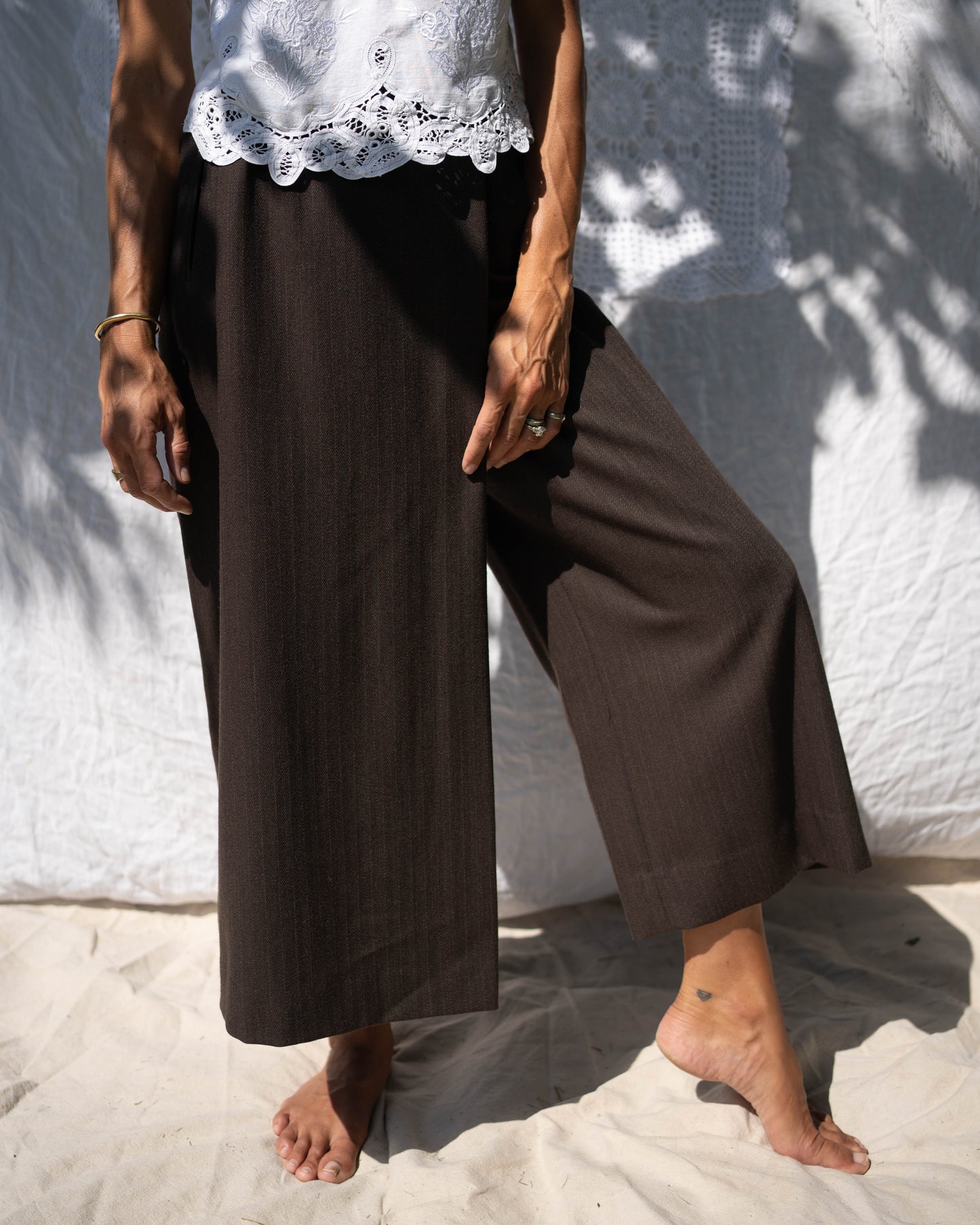 Laura Ashley wool skirt overlay pants