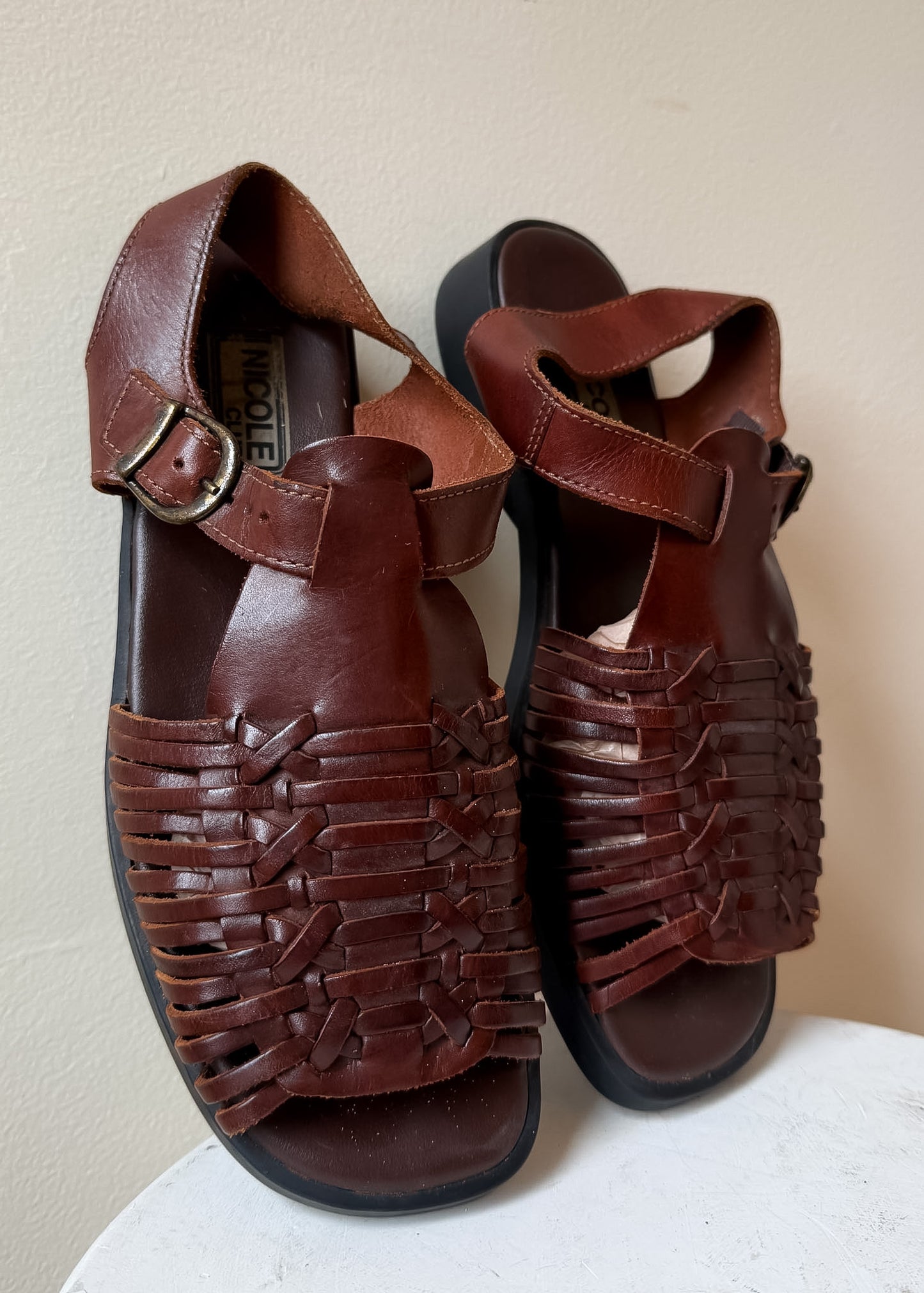 Nicole woven leather sandals