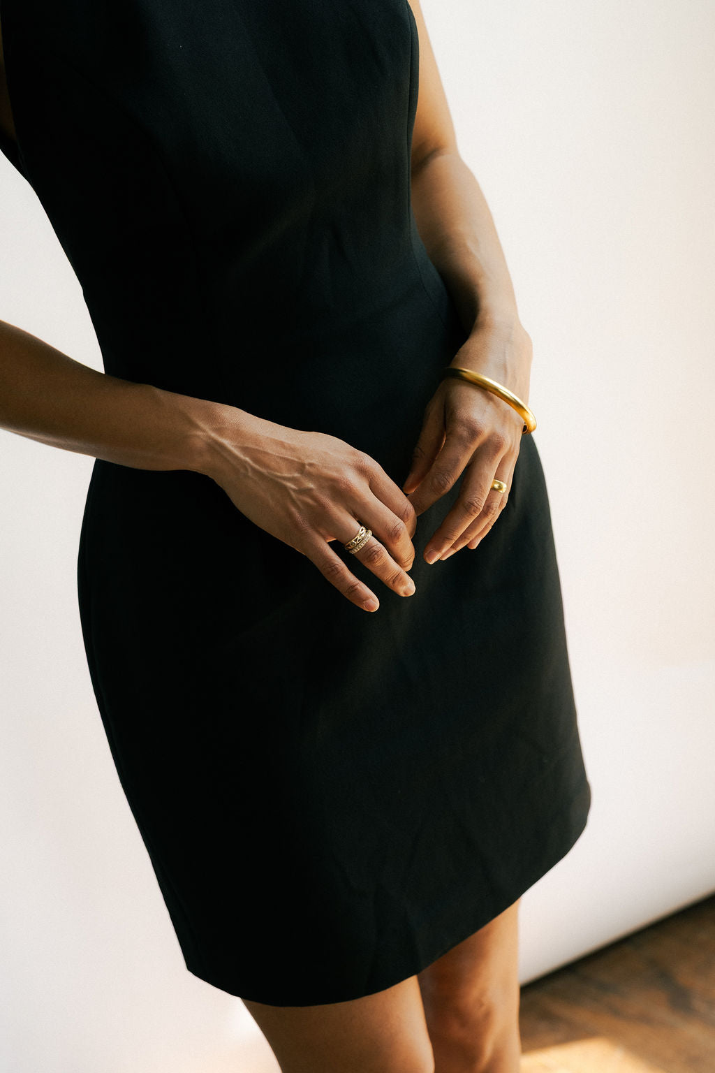 Cache backless black cocktail dress