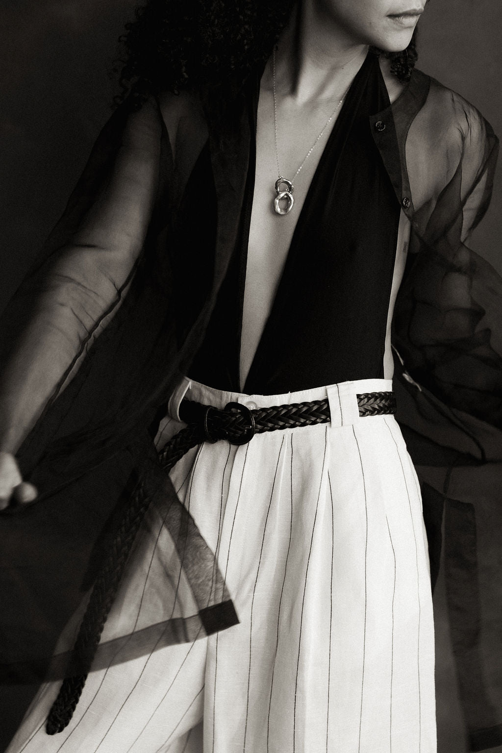 Giorgio di Sant'Angelo linen pinstripe shorts