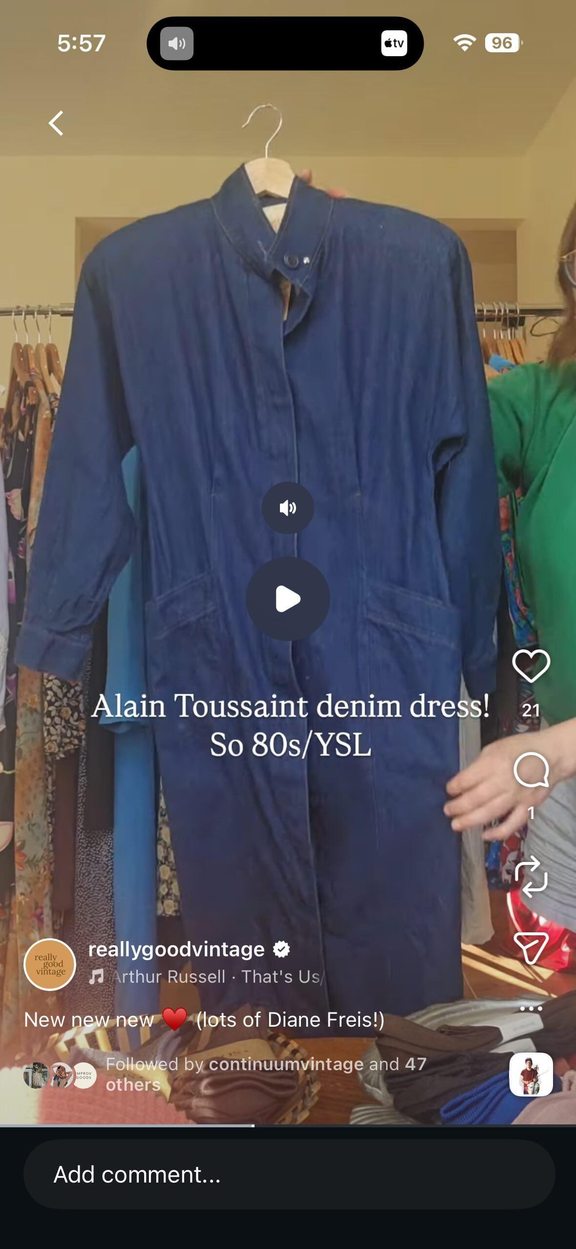 Alain Toussaint denim dress